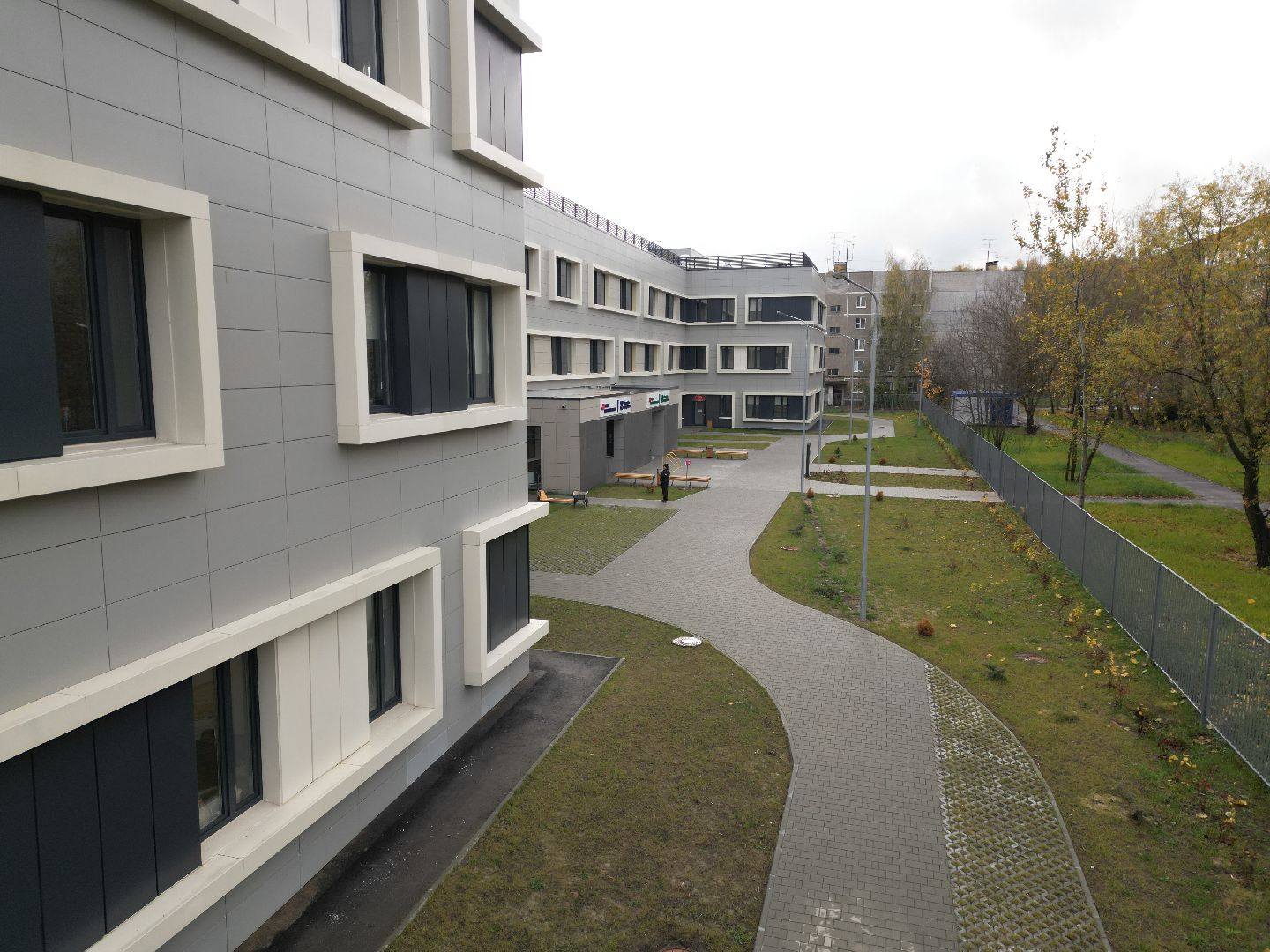 видео с коптера, новая поликлиника в лосино-петровском,