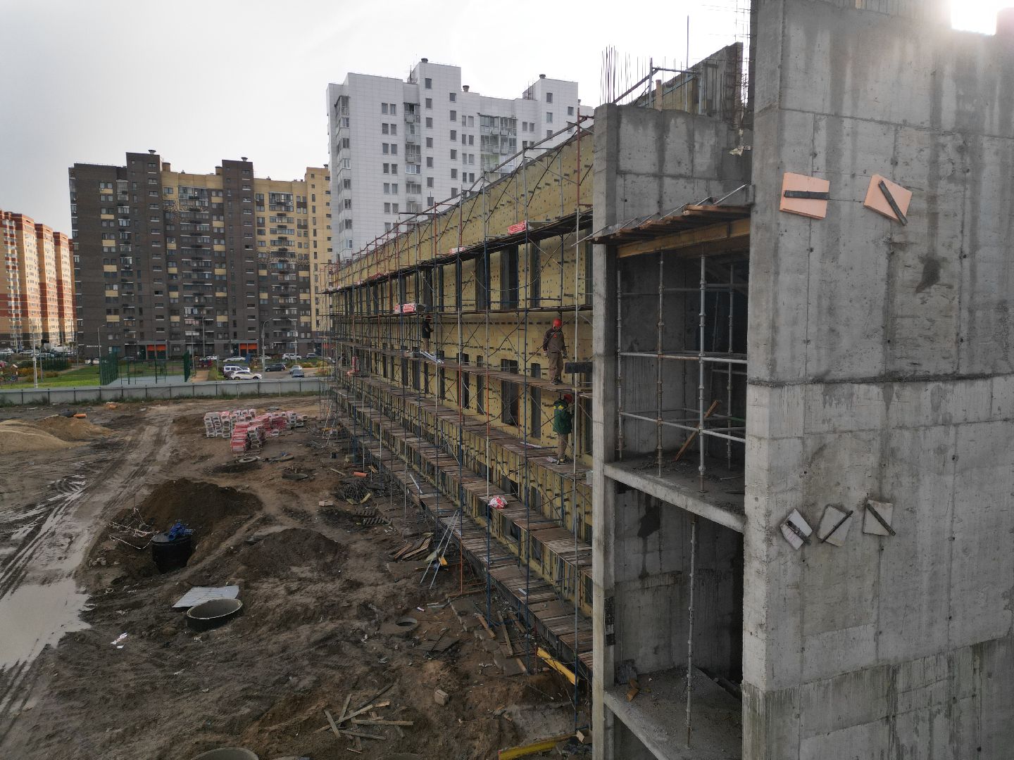 видео с коптера, школа в лукино-варино,