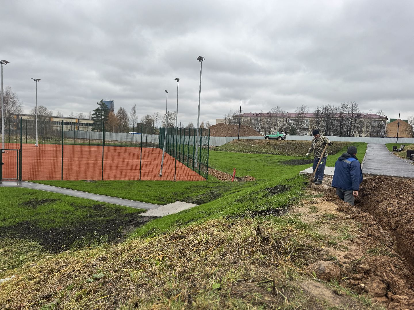 шаховская , теннисныекорты, строителсьтво,