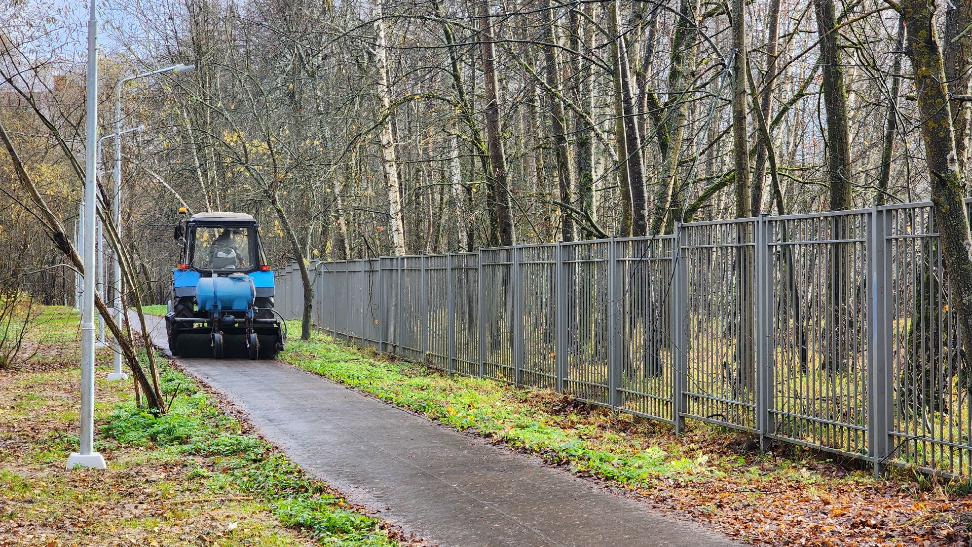 осенняя уборка, комбинат благоустройства, протвино,