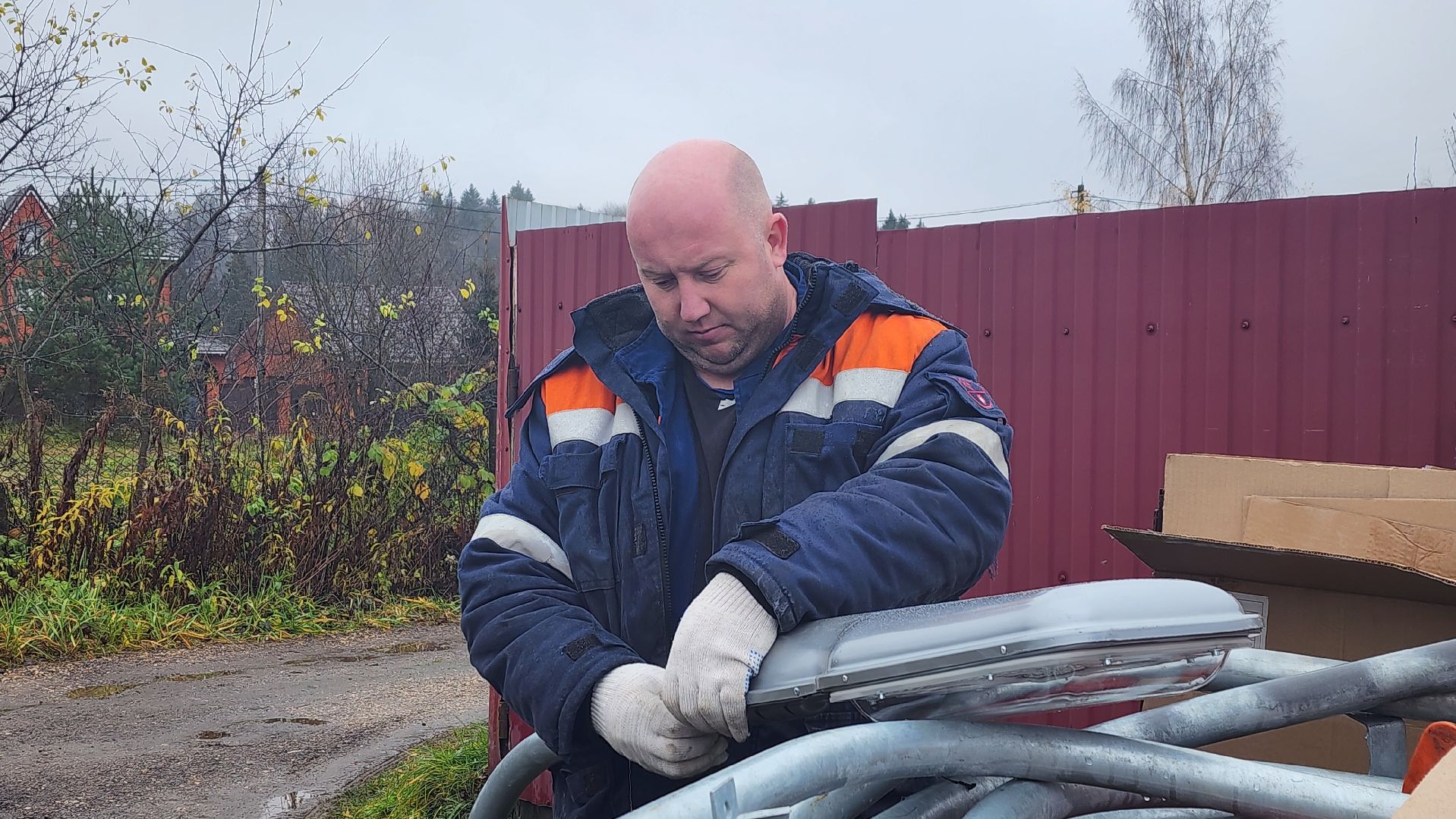 клин, деревня никитское, светлый город, уличное освещение,