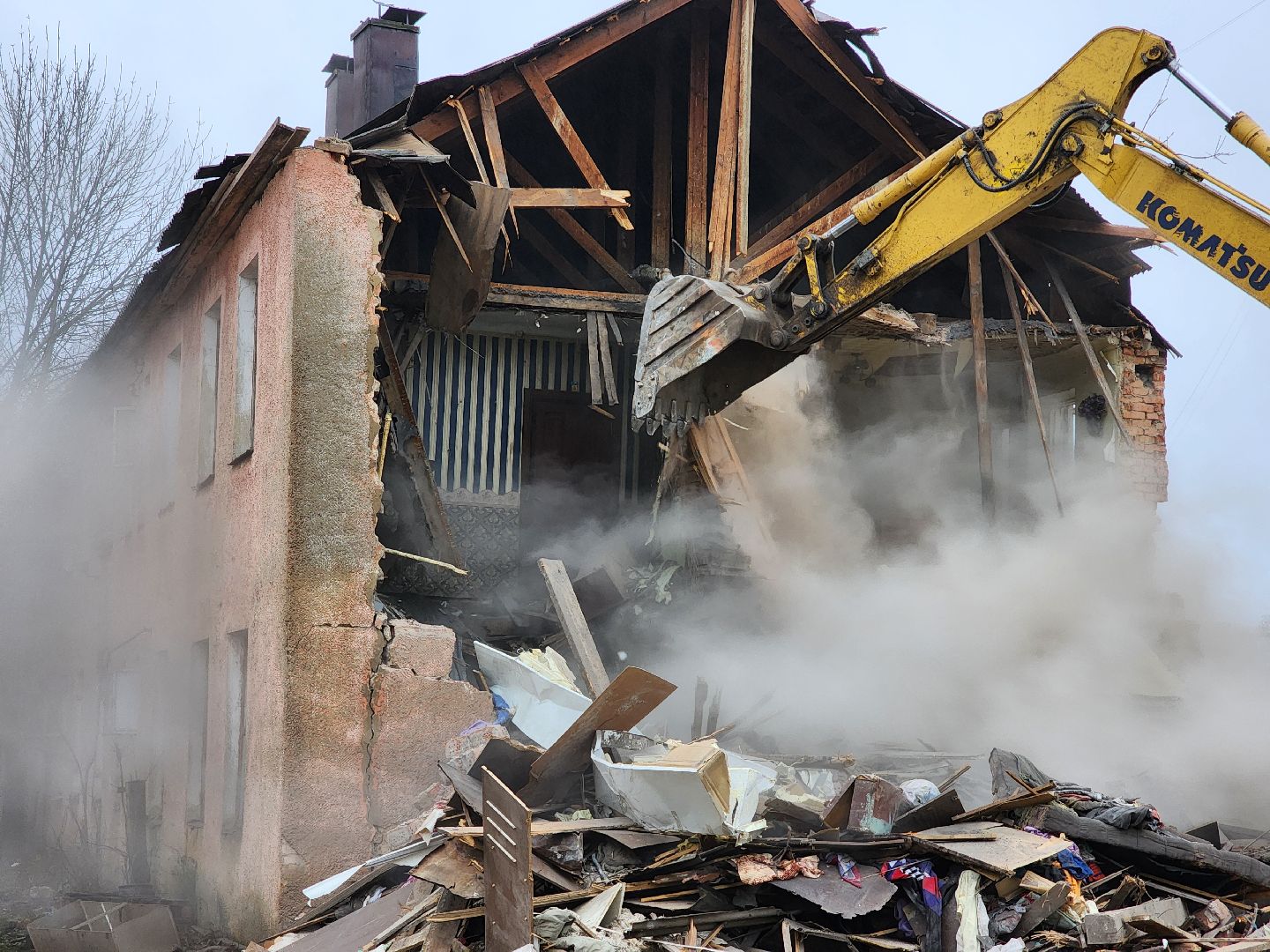 снос аварийного дома, переселение из аварийного жилья, аварийный дом, старая купавна, богородский городский округ,