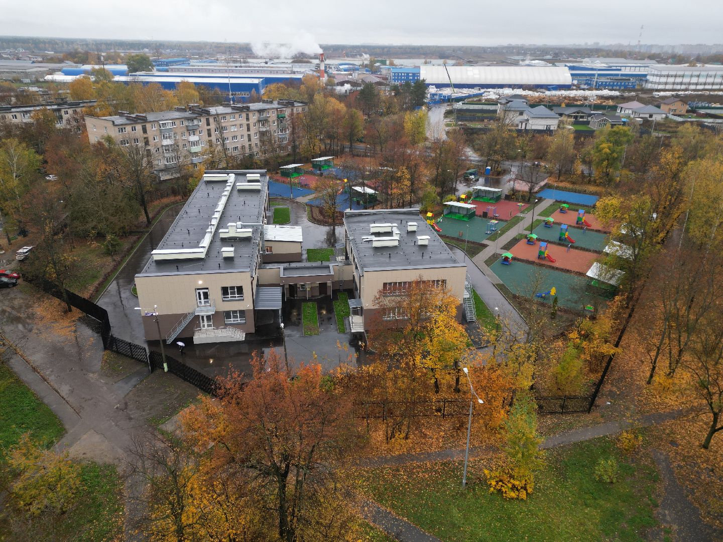 видео с коптера, детский сад ивушка,