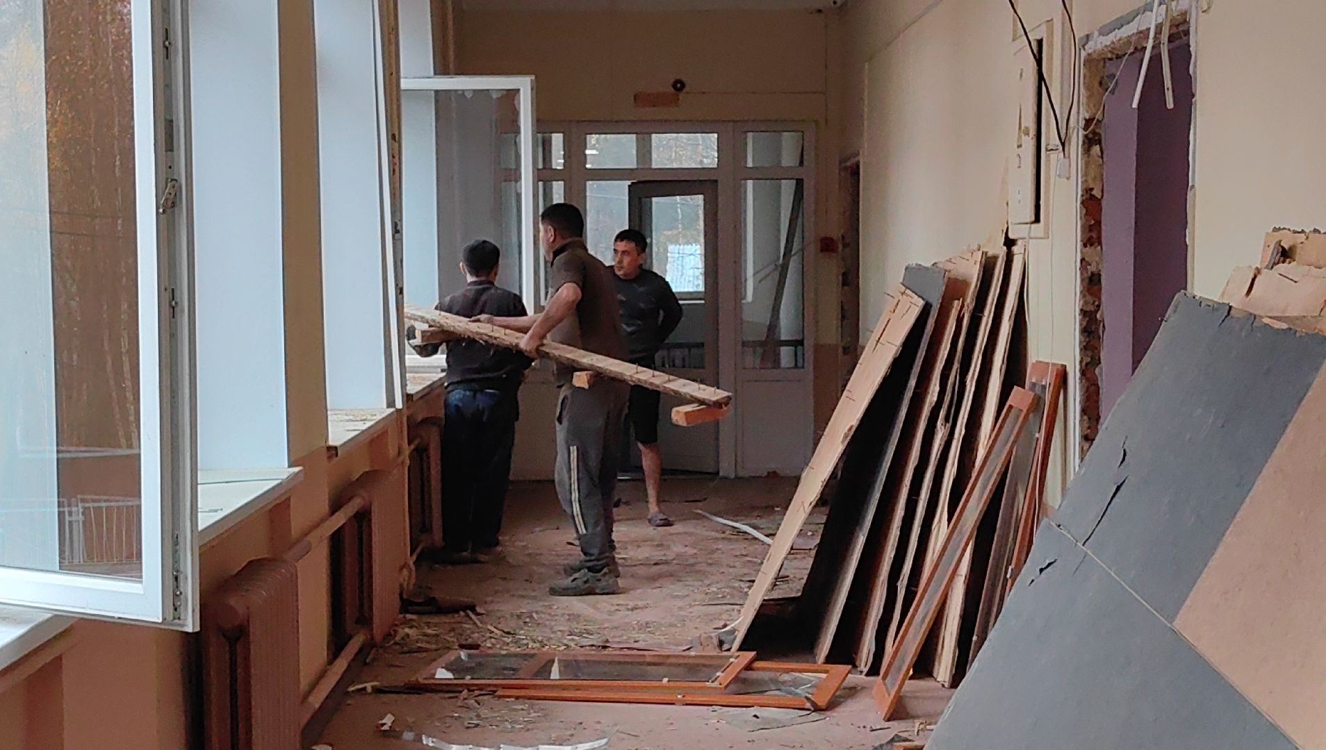 демонтаж, здание, школа, капремонт,