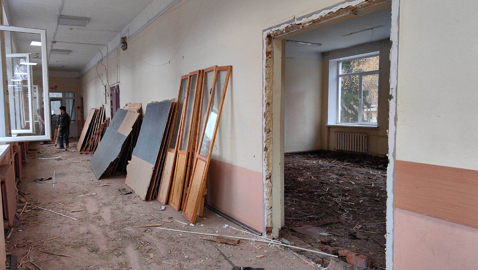 демонтаж, здание, школа, капремонт,