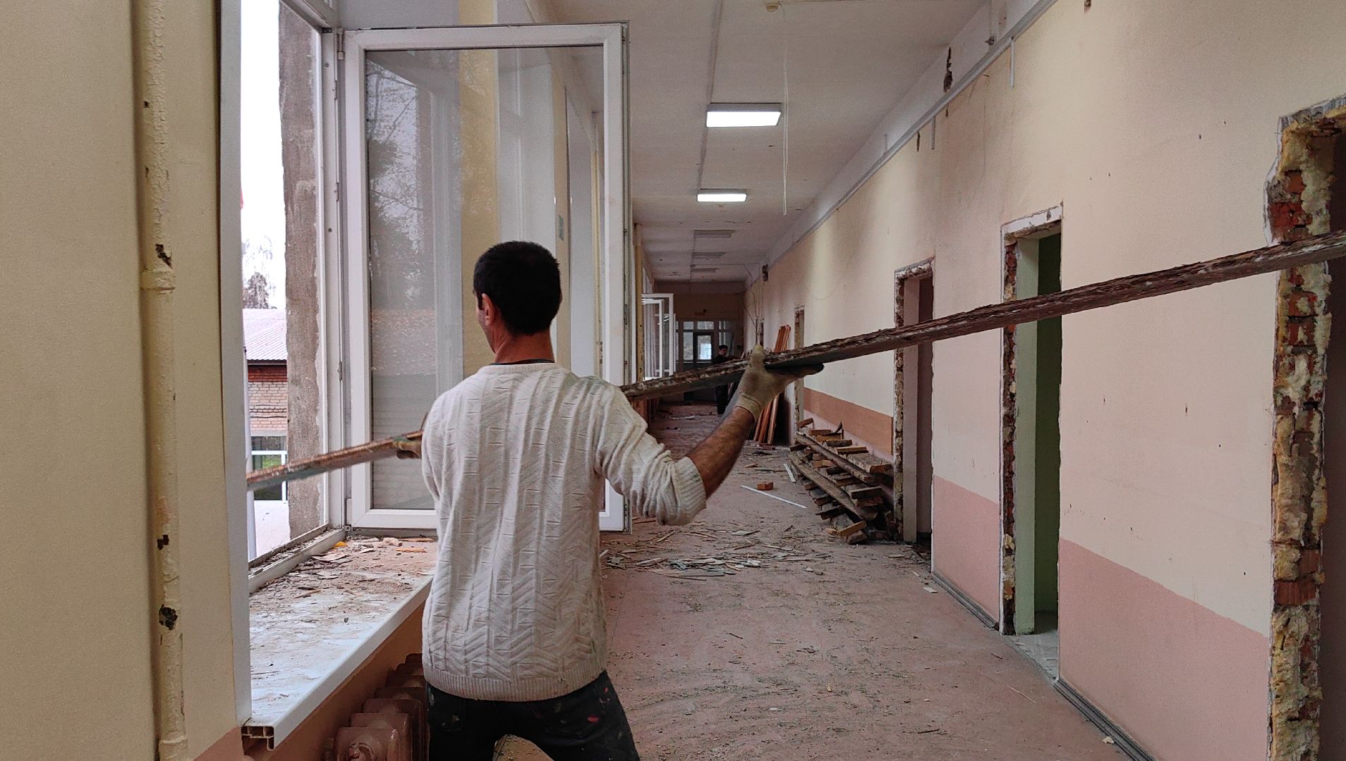 демонтаж, здание, школа, капремонт,