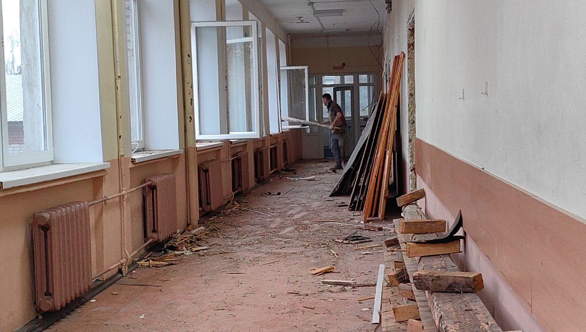 демонтаж, здание, школа, капремонт,