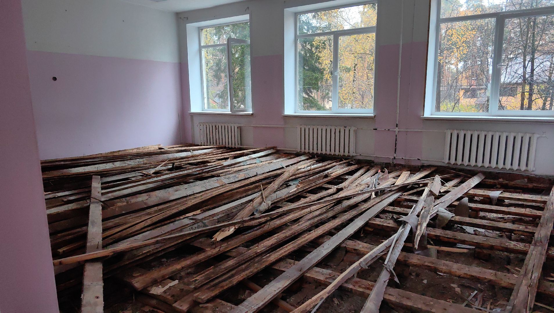 демонтаж, здание, школа, капремонт,