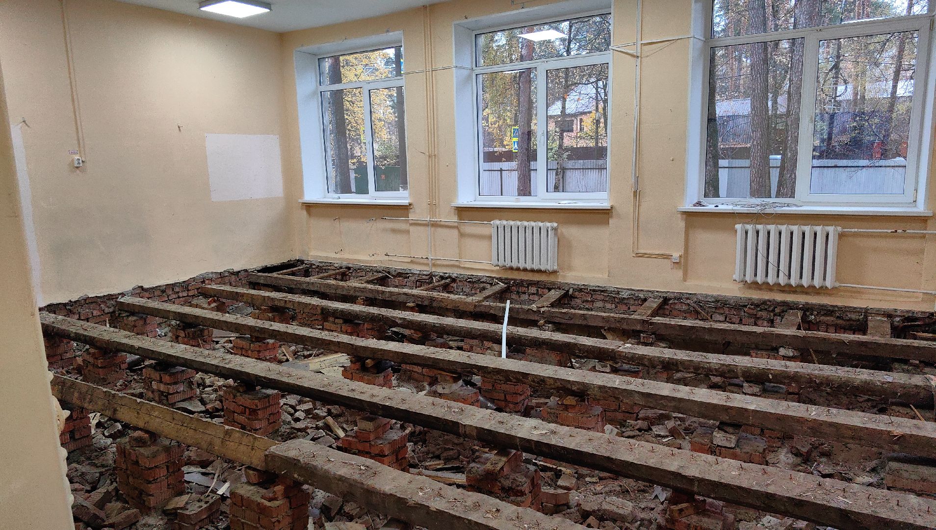 демонтаж, здание, школа, капремонт,