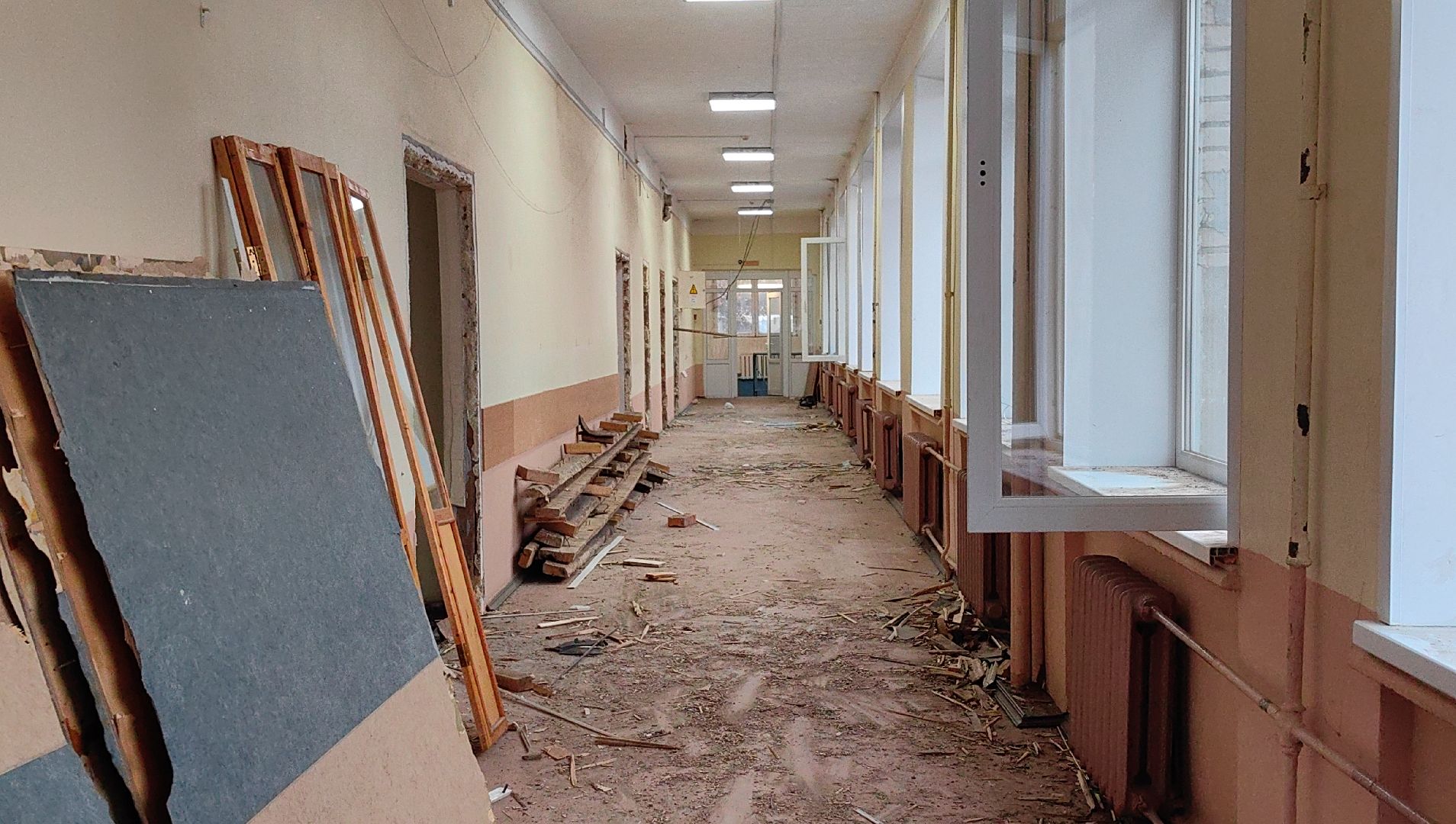 демонтаж, здание, школа, капремонт,