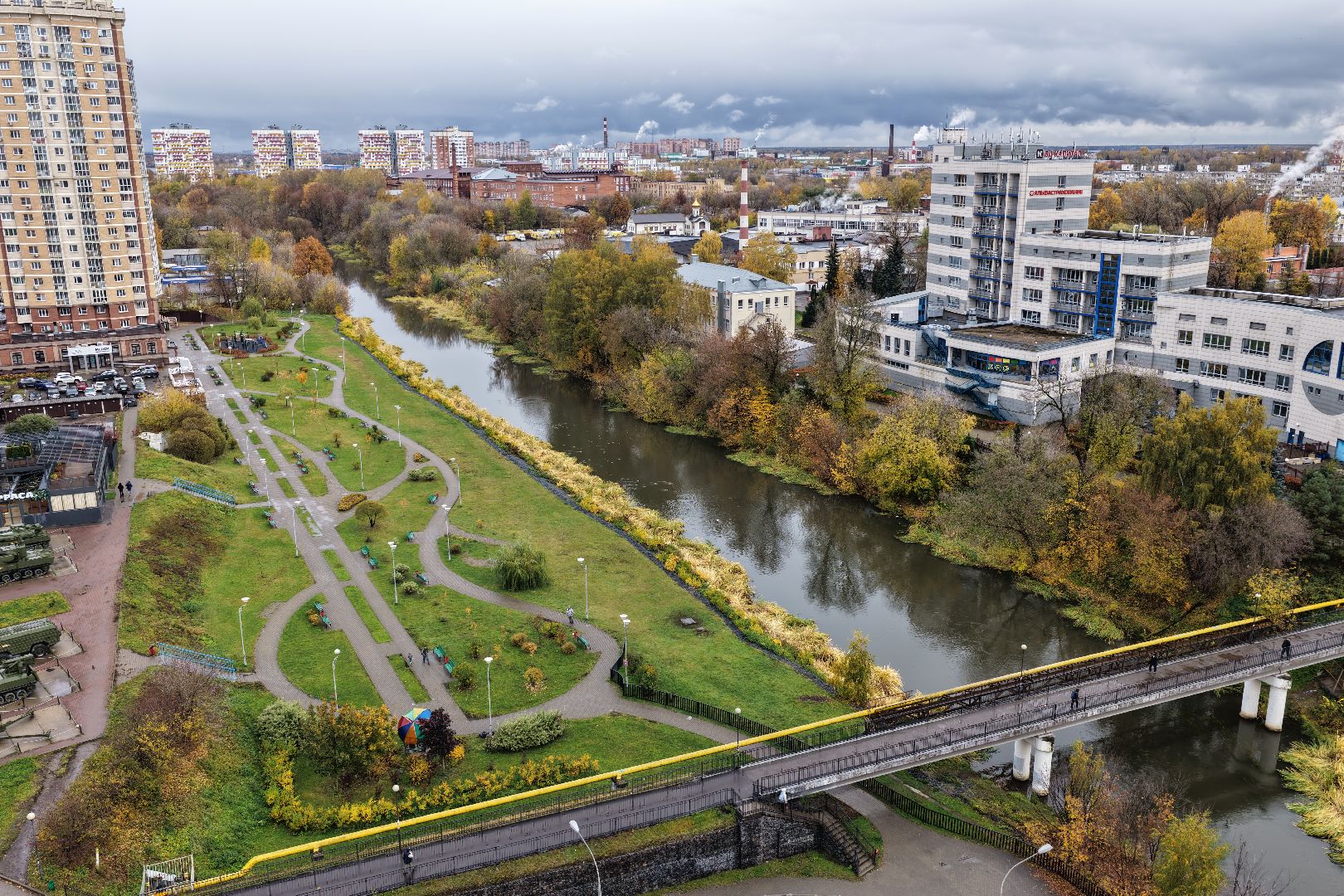 видео с коптера, набережная юности щелково, благоустройство щелково,