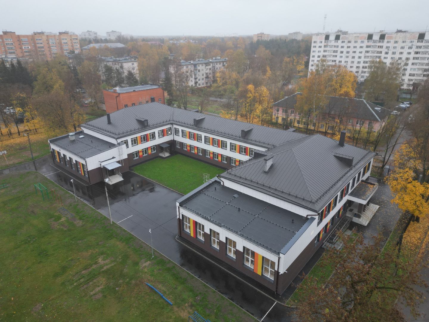 видео с коптера, ремонт школы 24 щелково,