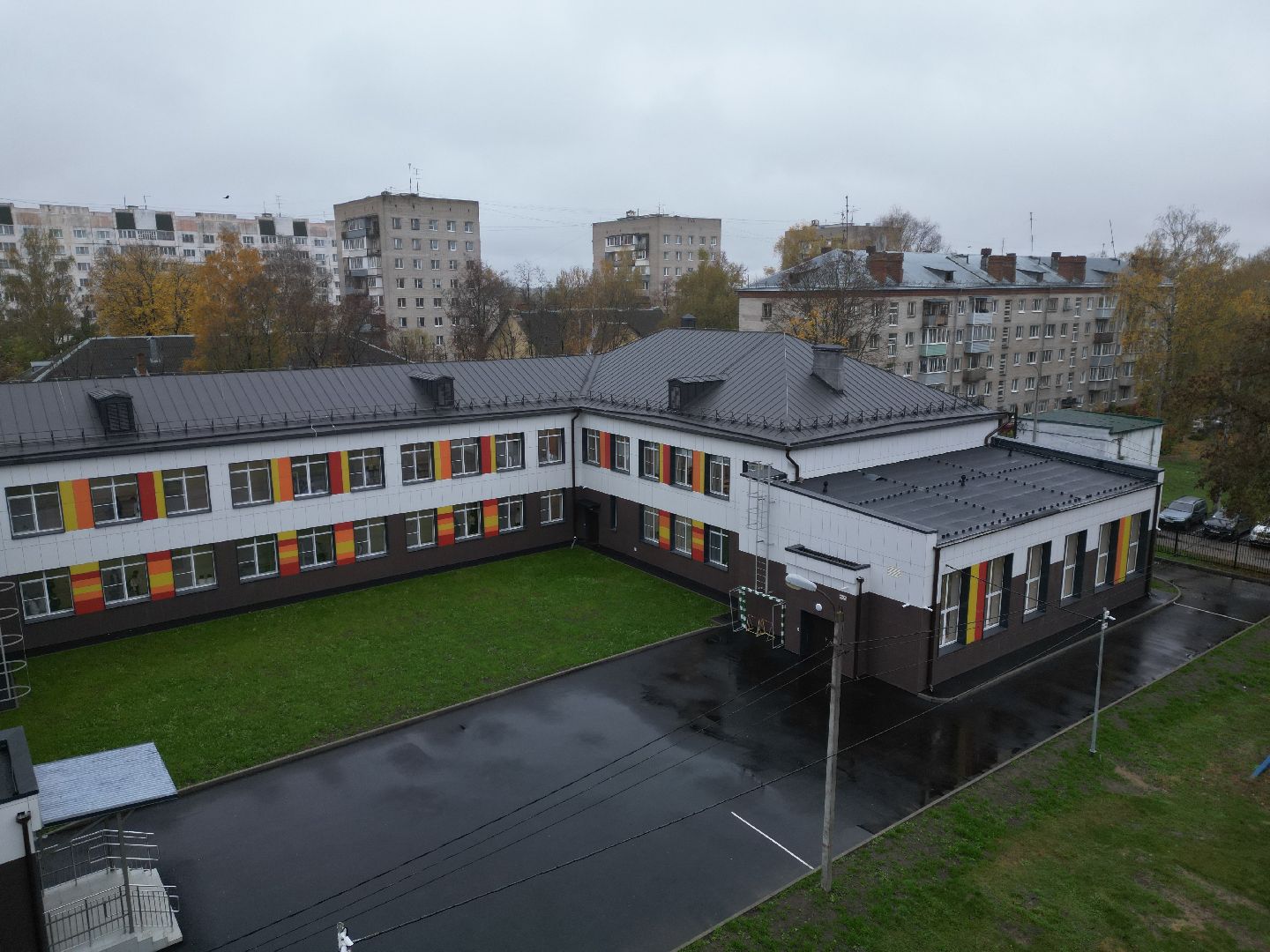 видео с коптера, ремонт школы 24 щелково,