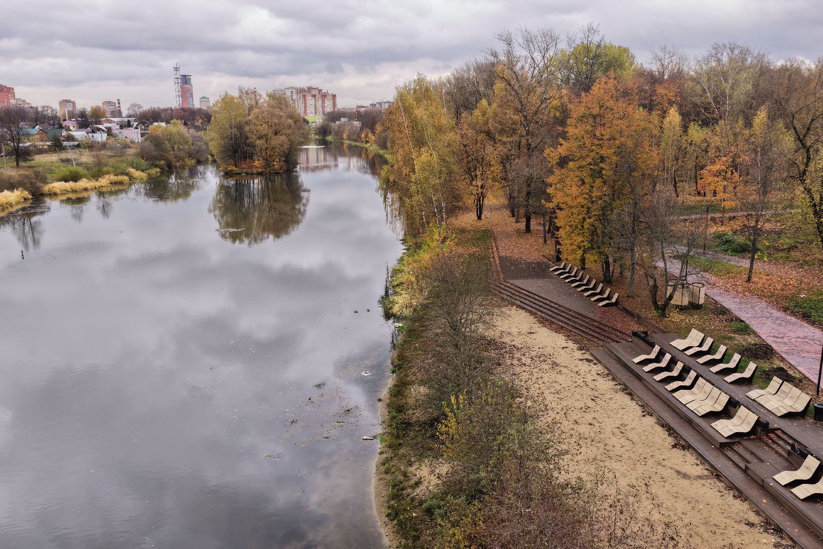 видео с коптера, центральный парк щелково, благоустройство щелково,