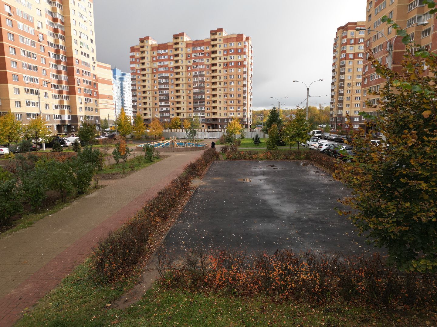 видео с коптера, сквер в лосино-петровском, благоустройство 2025,