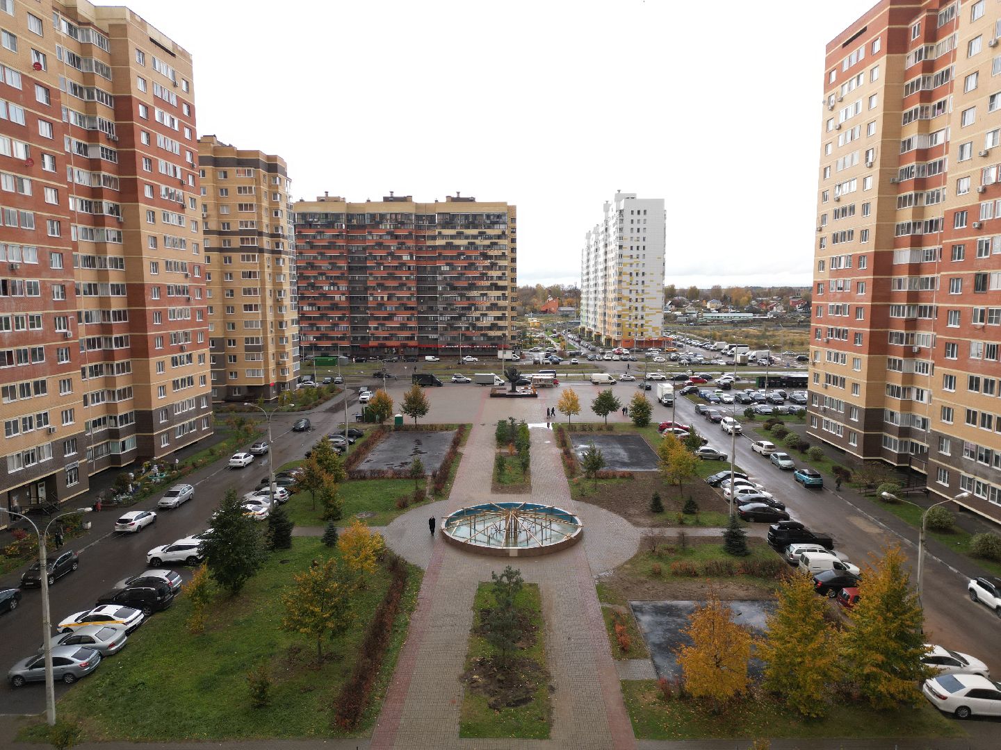 видео с коптера, сквер в лосино-петровском, благоустройство 2025,