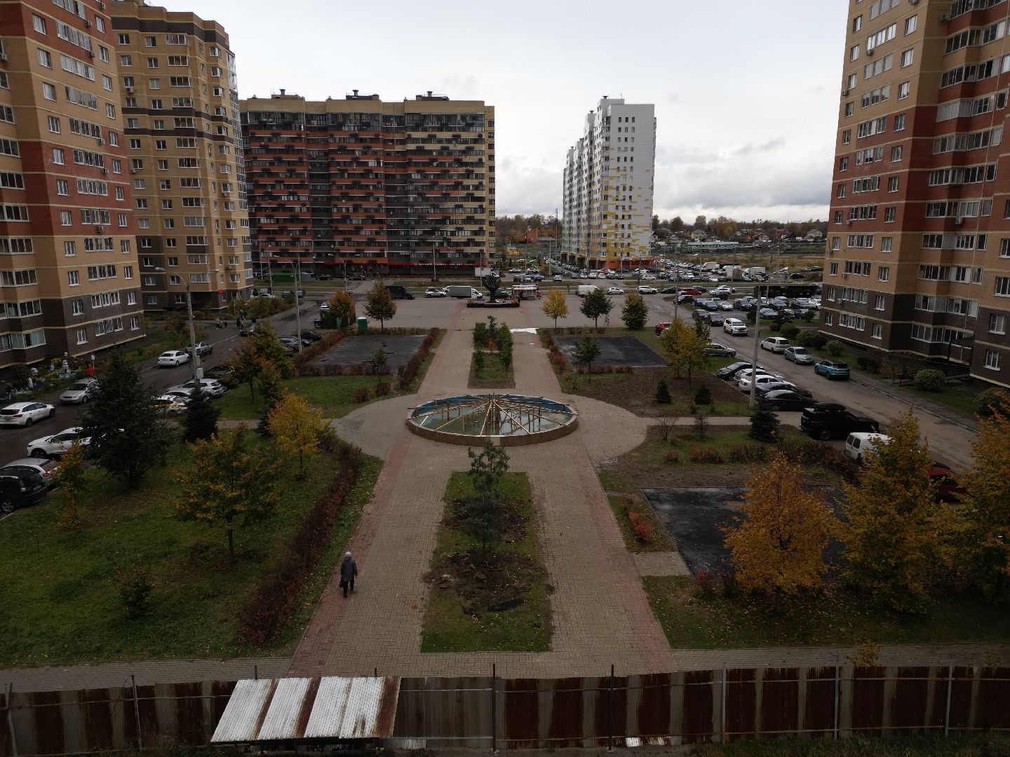 видео с коптера, сквер в лосино-петровском, благоустройство 2025,