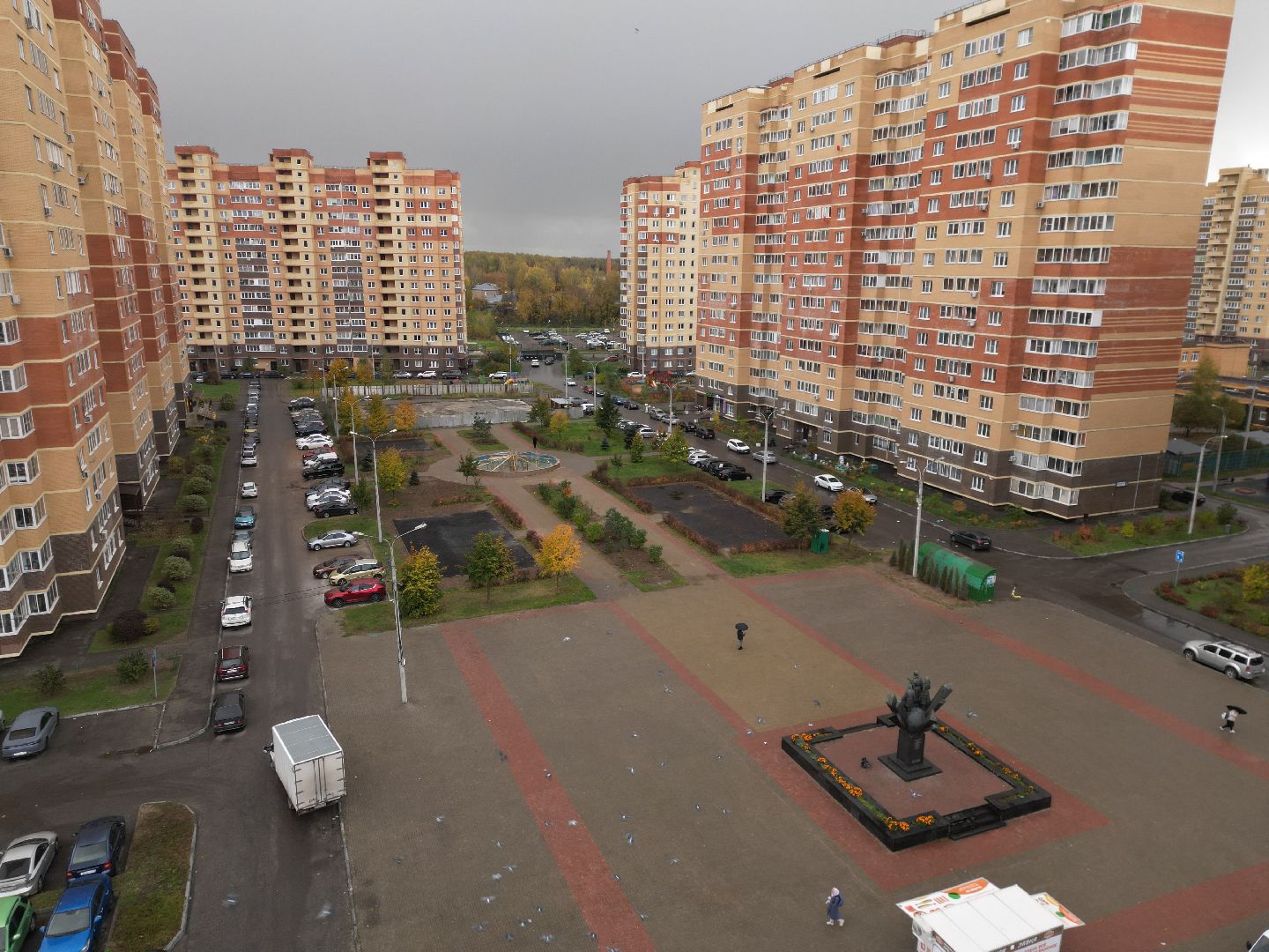 видео с коптера, сквер в лосино-петровском, благоустройство 2025,