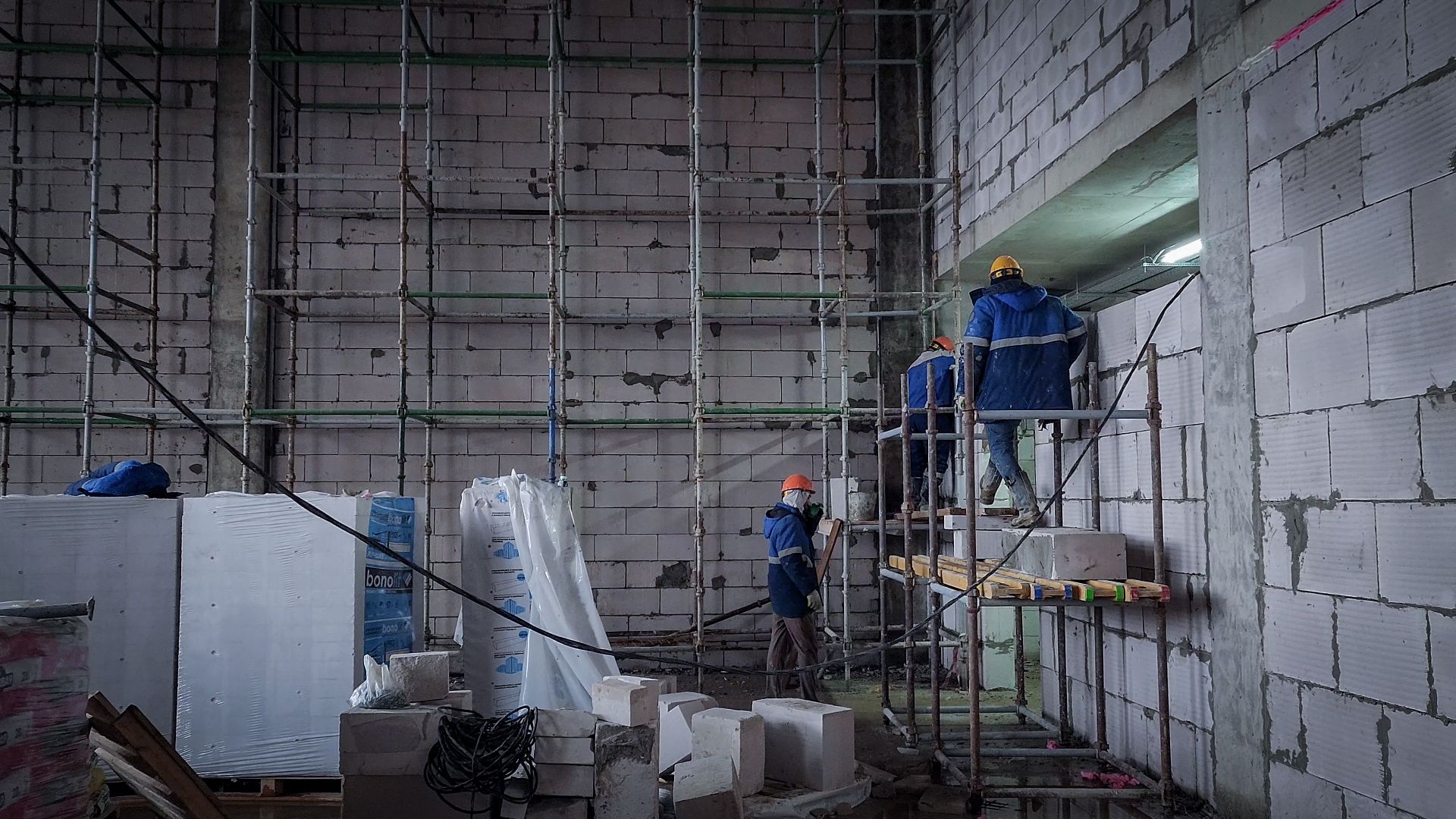 бронницы, пристройка к лицею бронницы, черновая отделка помещений , новый корус лицея в бронницах,