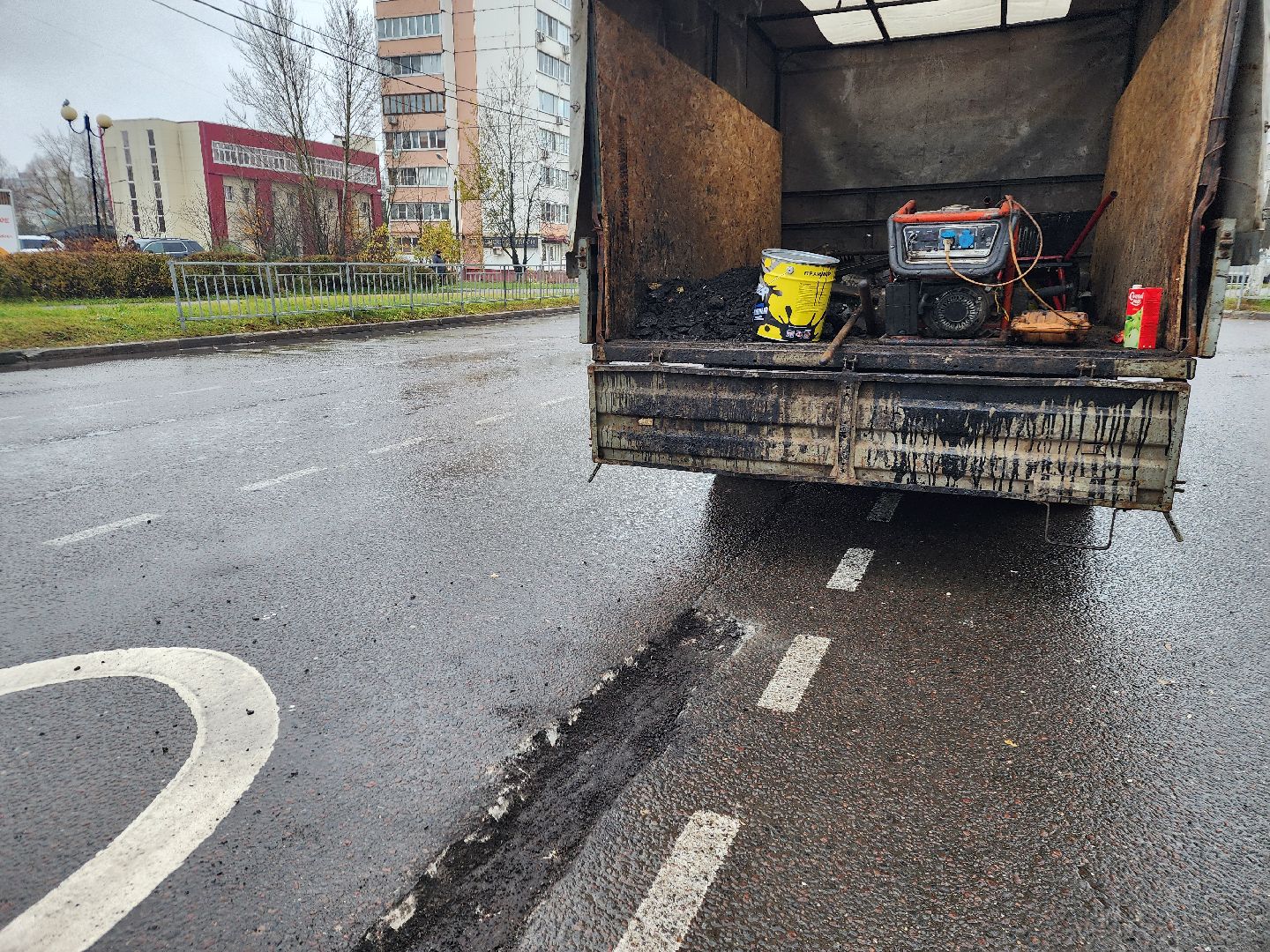 фрязино, ремонт дорог, ямочный ремонт, горячий асфальт,