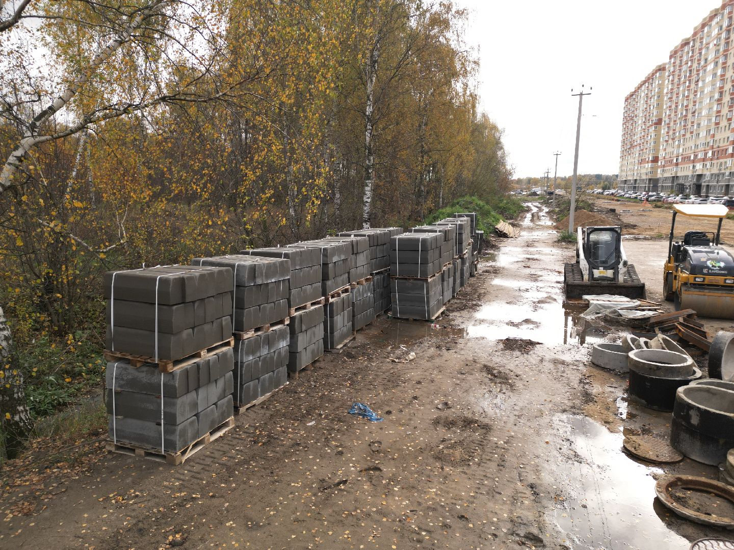 видео с коптера, новая дорога в лосино-петровском, дороги подмосковья,