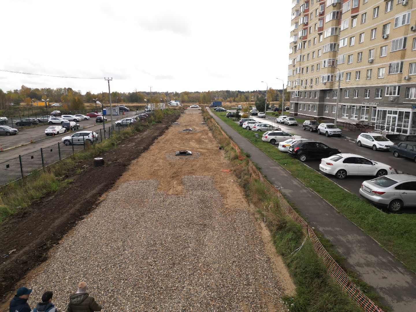 видео с коптера, новая дорога в лосино-петровском, дороги подмосковья,