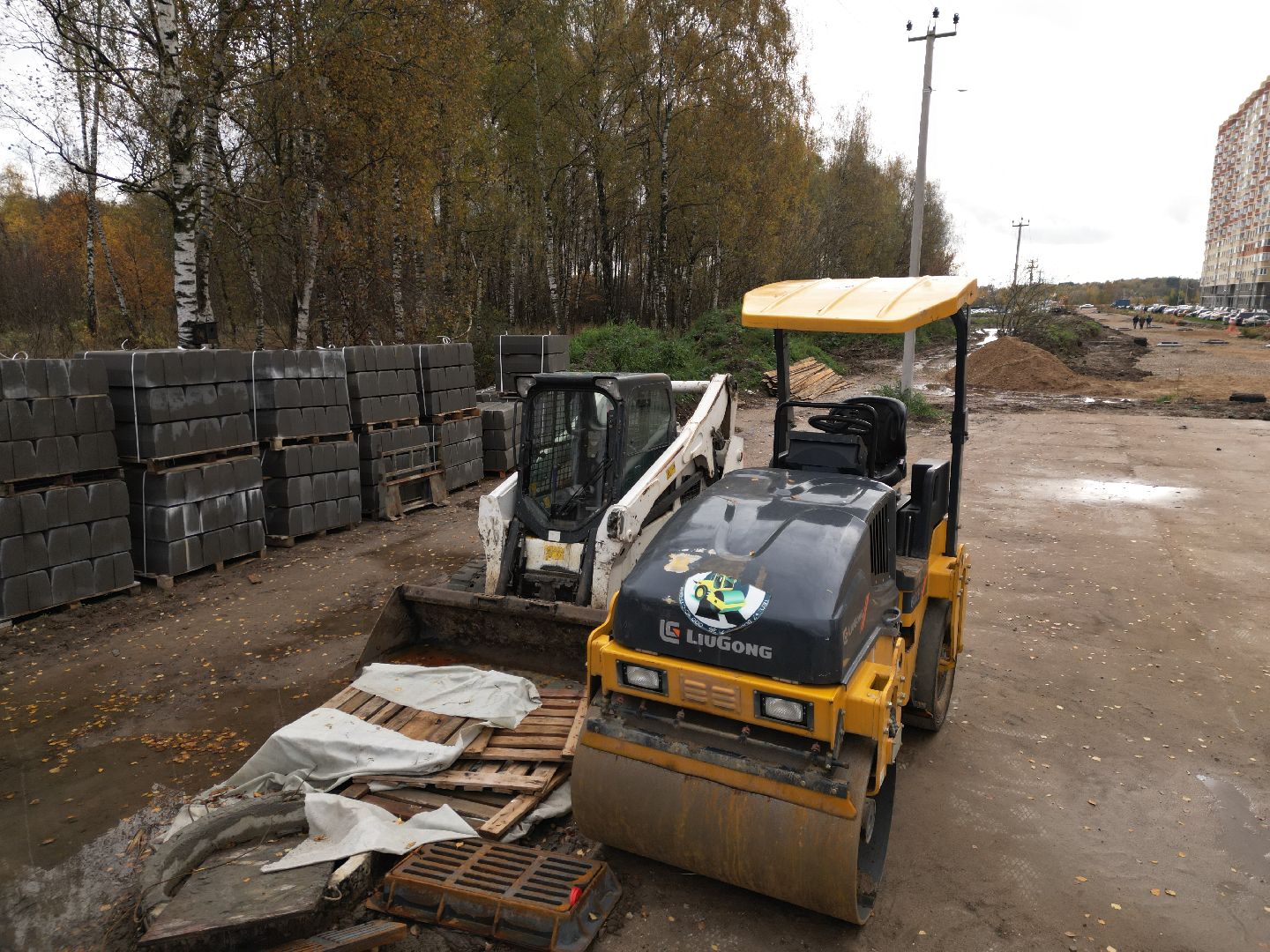 видео с коптера, новая дорога в лосино-петровском, дороги подмосковья,