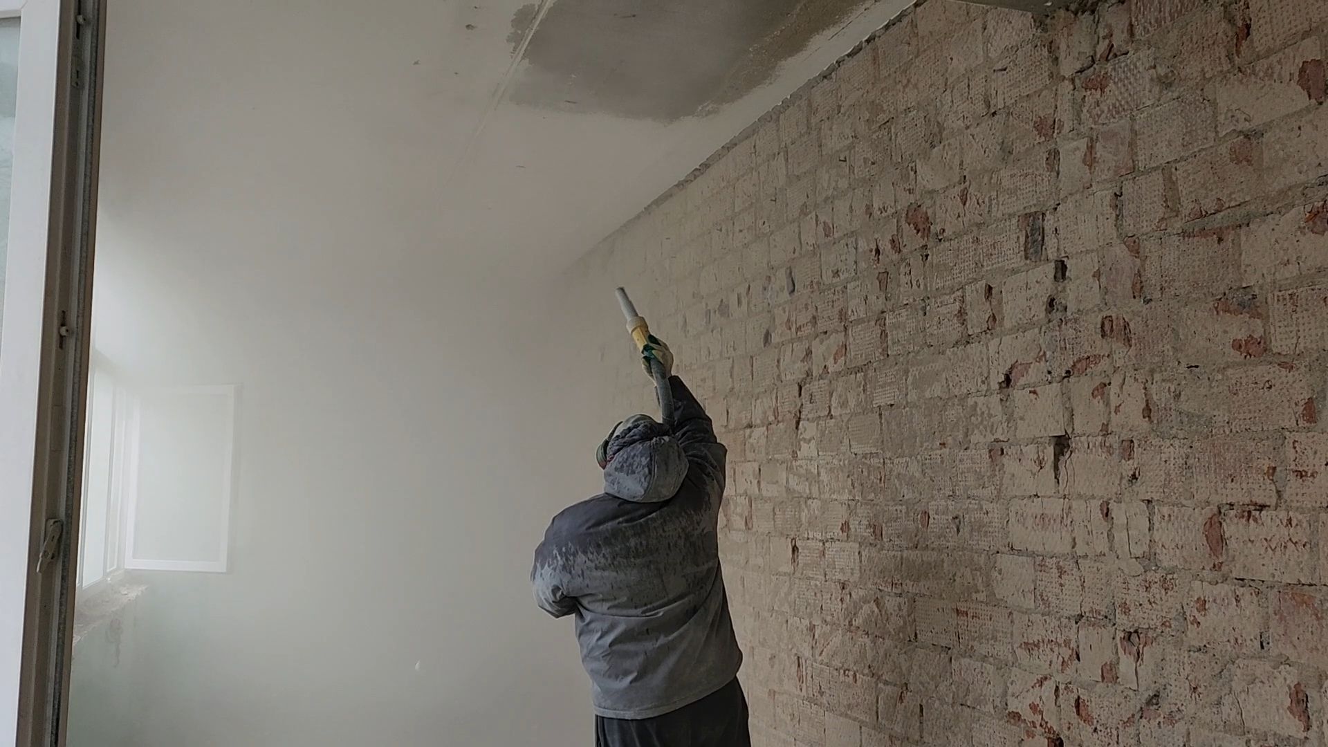 Пескоструйная очистка, Ремонт школы, капитальный  ремонт, Школа, Лобня,