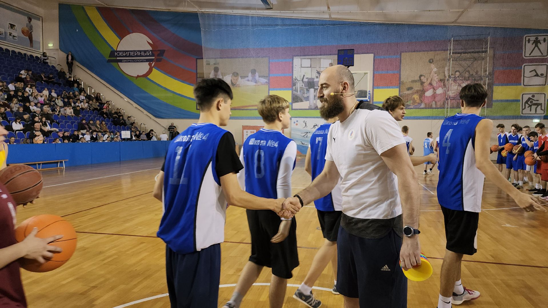 кашира, спорт, школьная лига, баскетбол, мастер-класс, тренер, олимпийский чемпион,