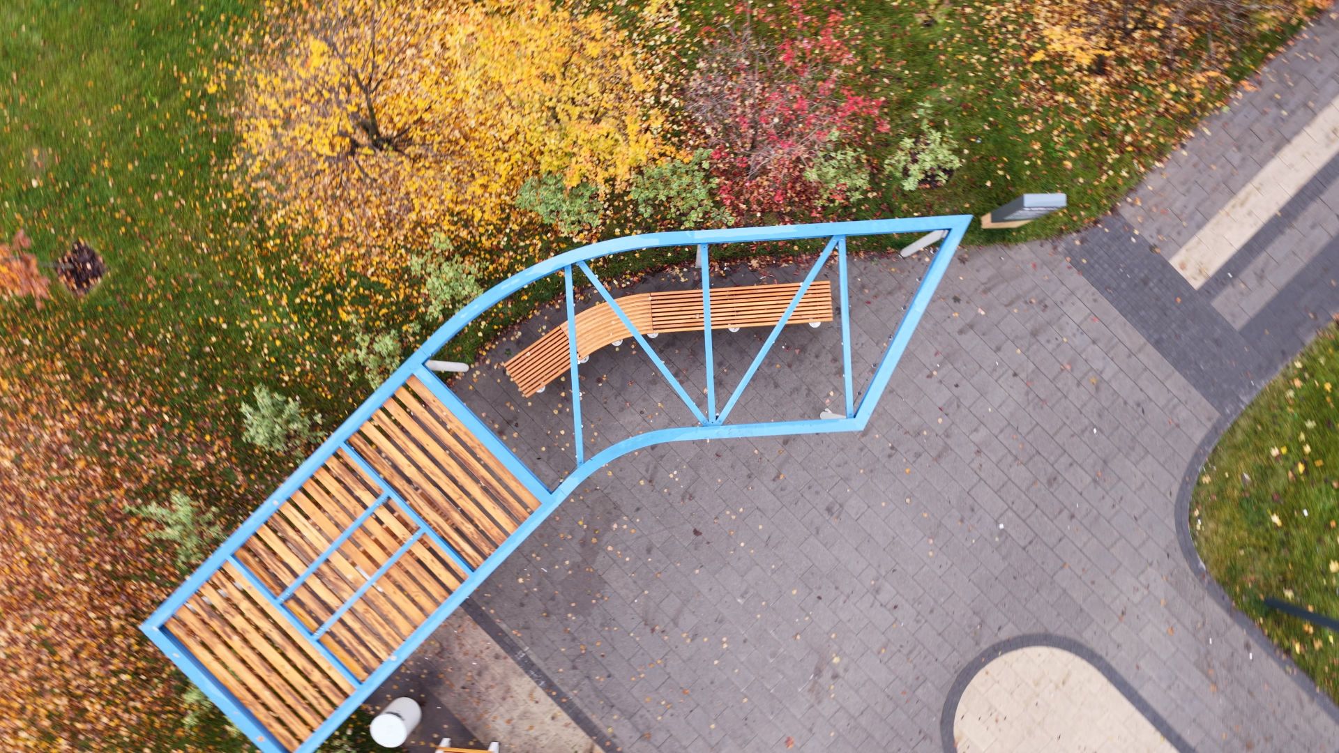 видео с коптера, сквер в щелкове, благоустройство в щелкове,