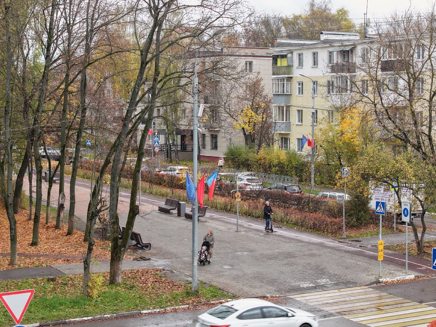 видео с коптера, площадь перед дк щелково, благоустройство щелково,