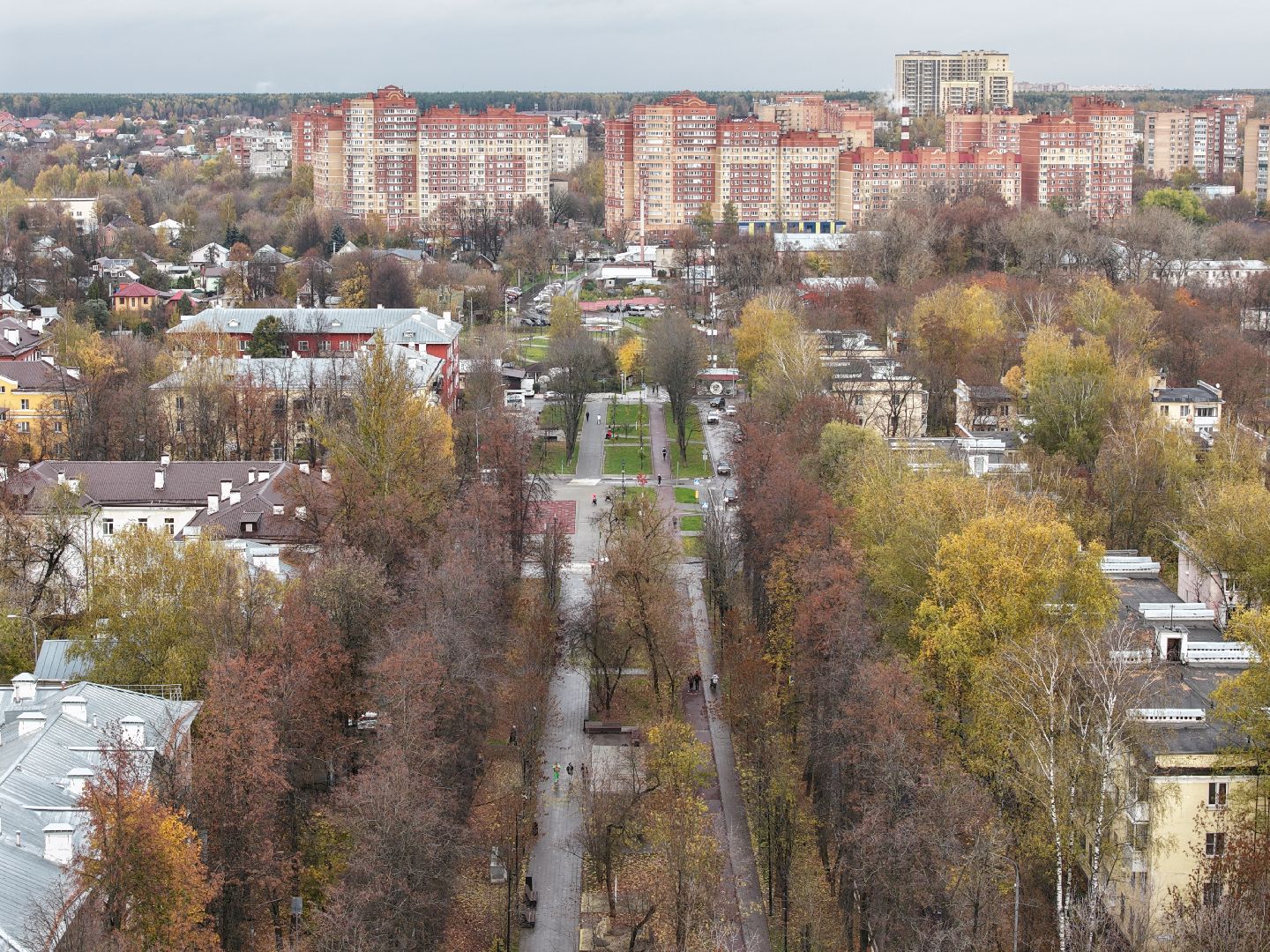 видео с коптера, площадь перед дк щелково, благоустройство щелково,