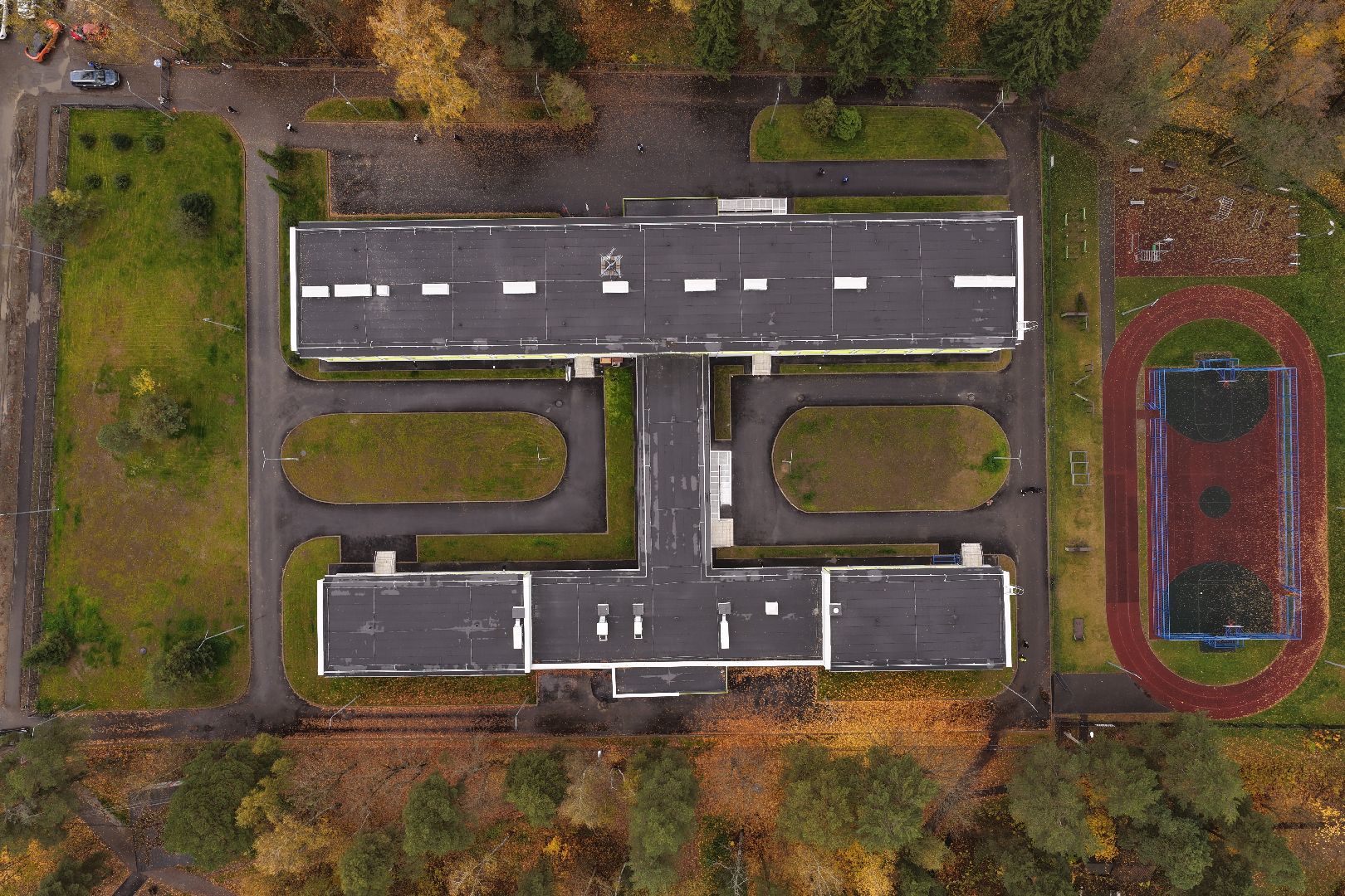 видео с коптера, школа 21 в щелково,