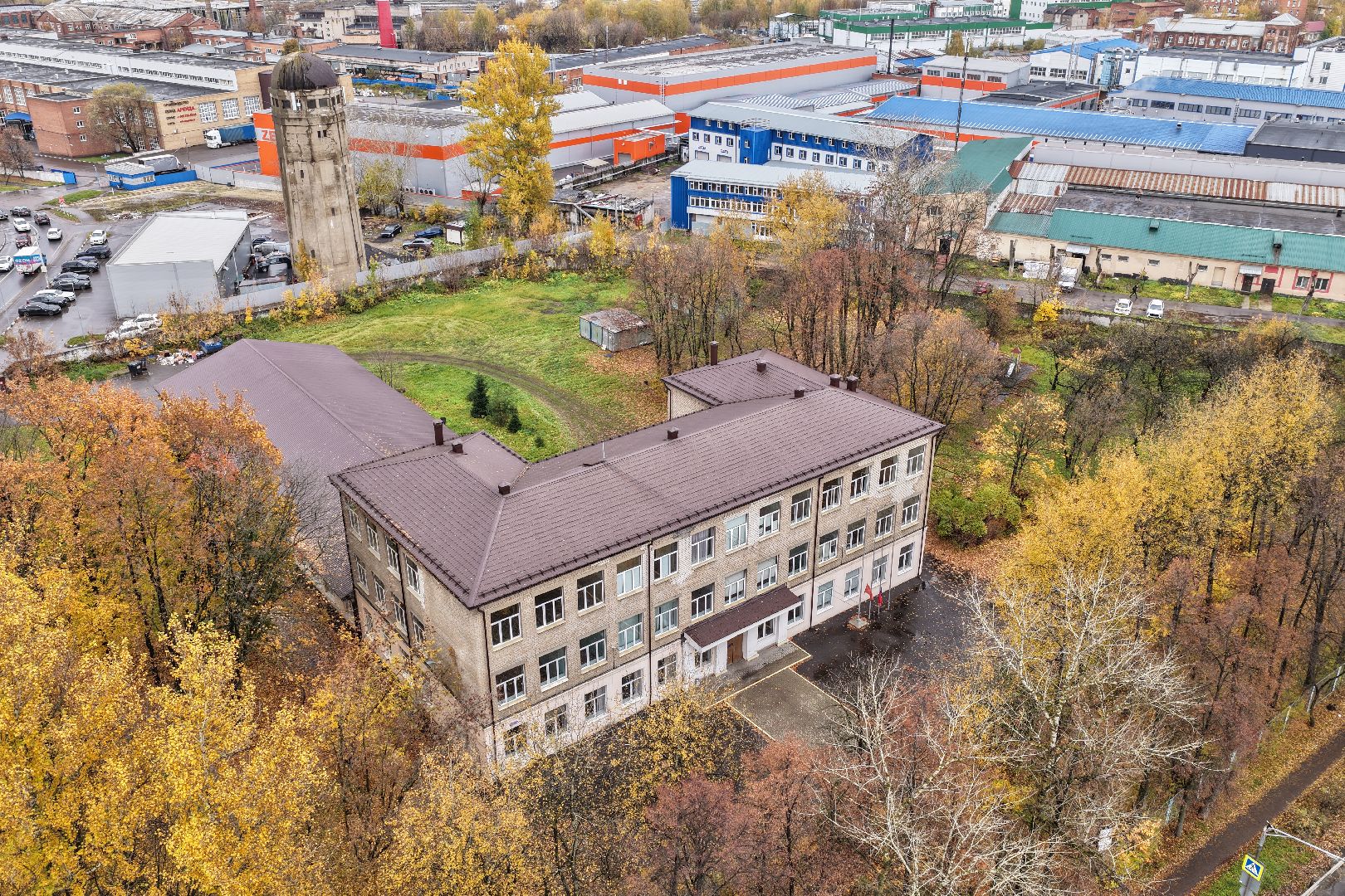 видео с коптера, школа 5 в щелкове,