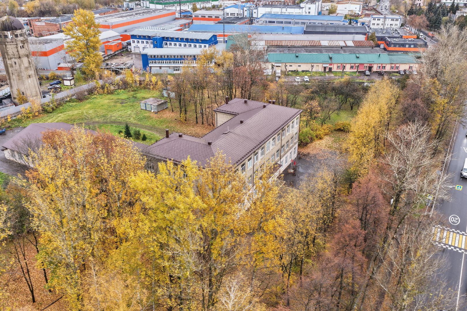 видео с коптера, школа 5 в щелкове,