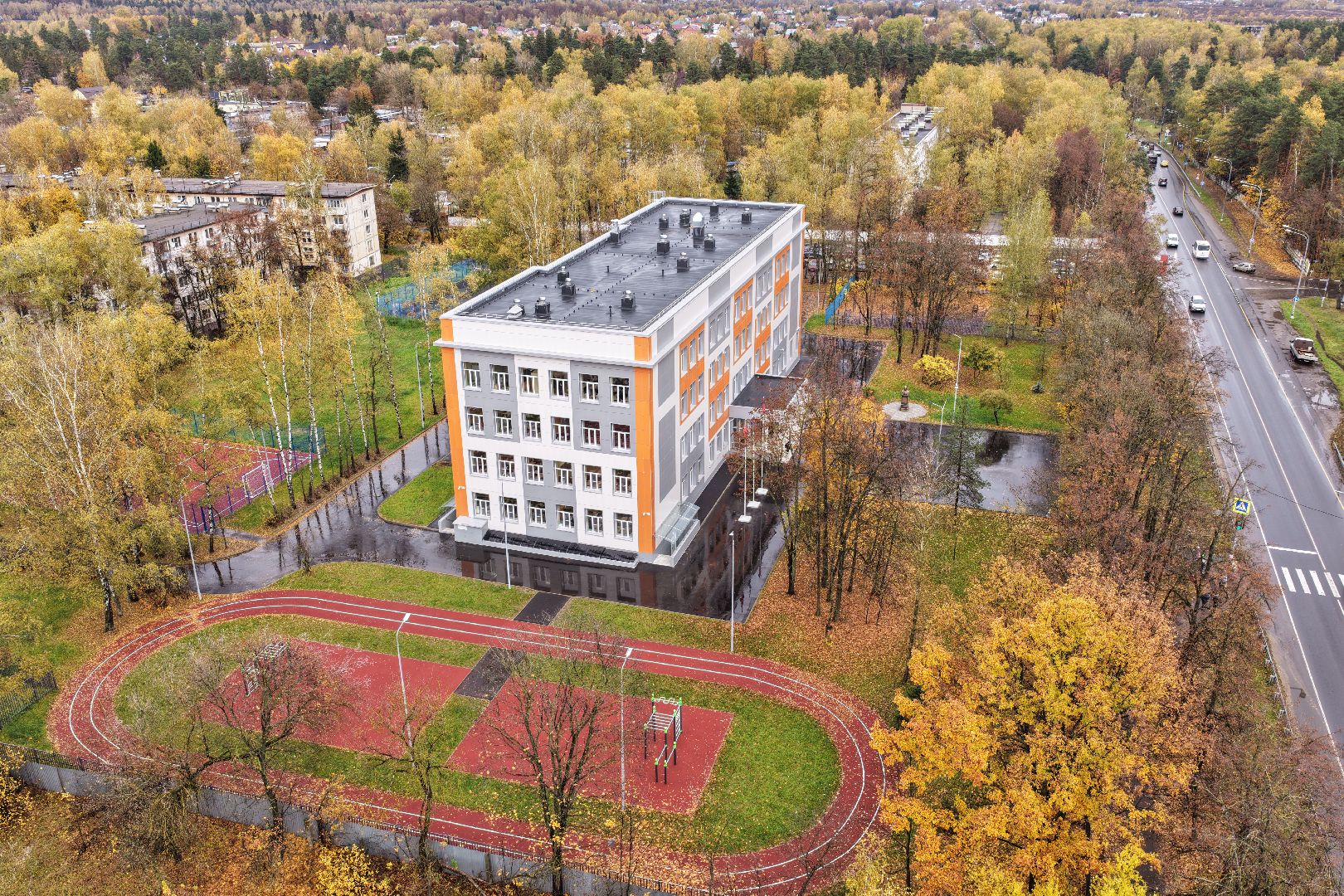 видео с коптера, лицей 14, лицей 14 в щелкове,