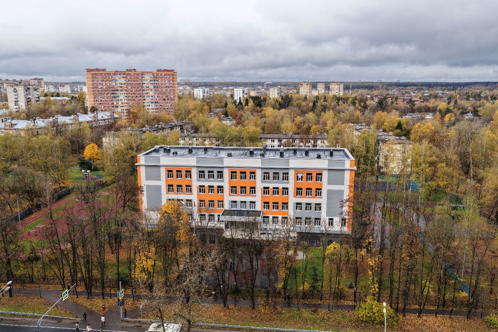 видео с коптера, лицей 14, лицей 14 в щелкове,