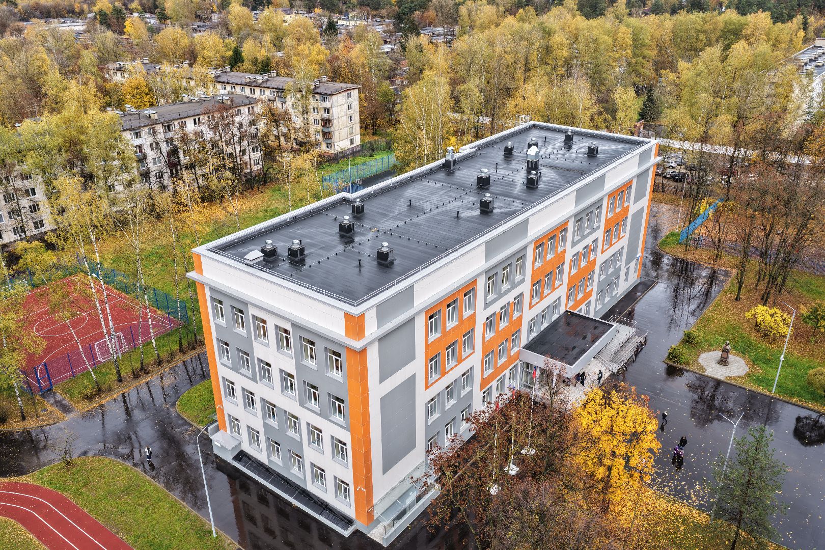 видео с коптера, лицей 14, лицей 14 в щелкове,