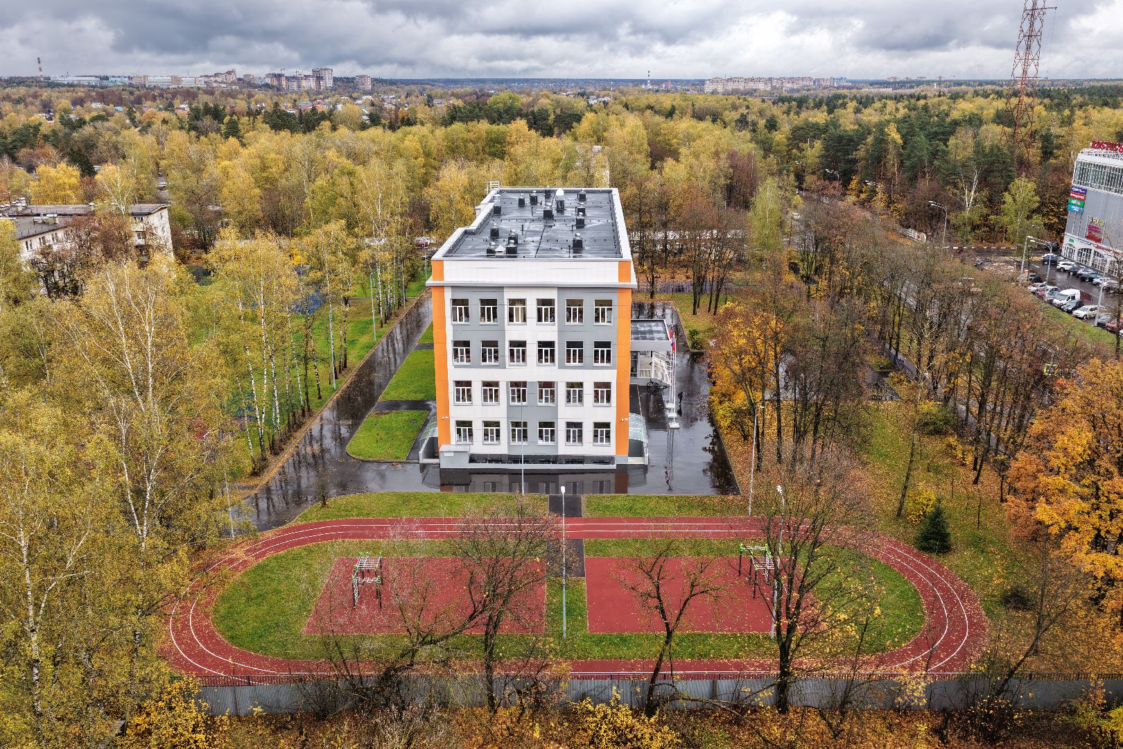 видео с коптера, лицей 14, лицей 14 в щелкове,