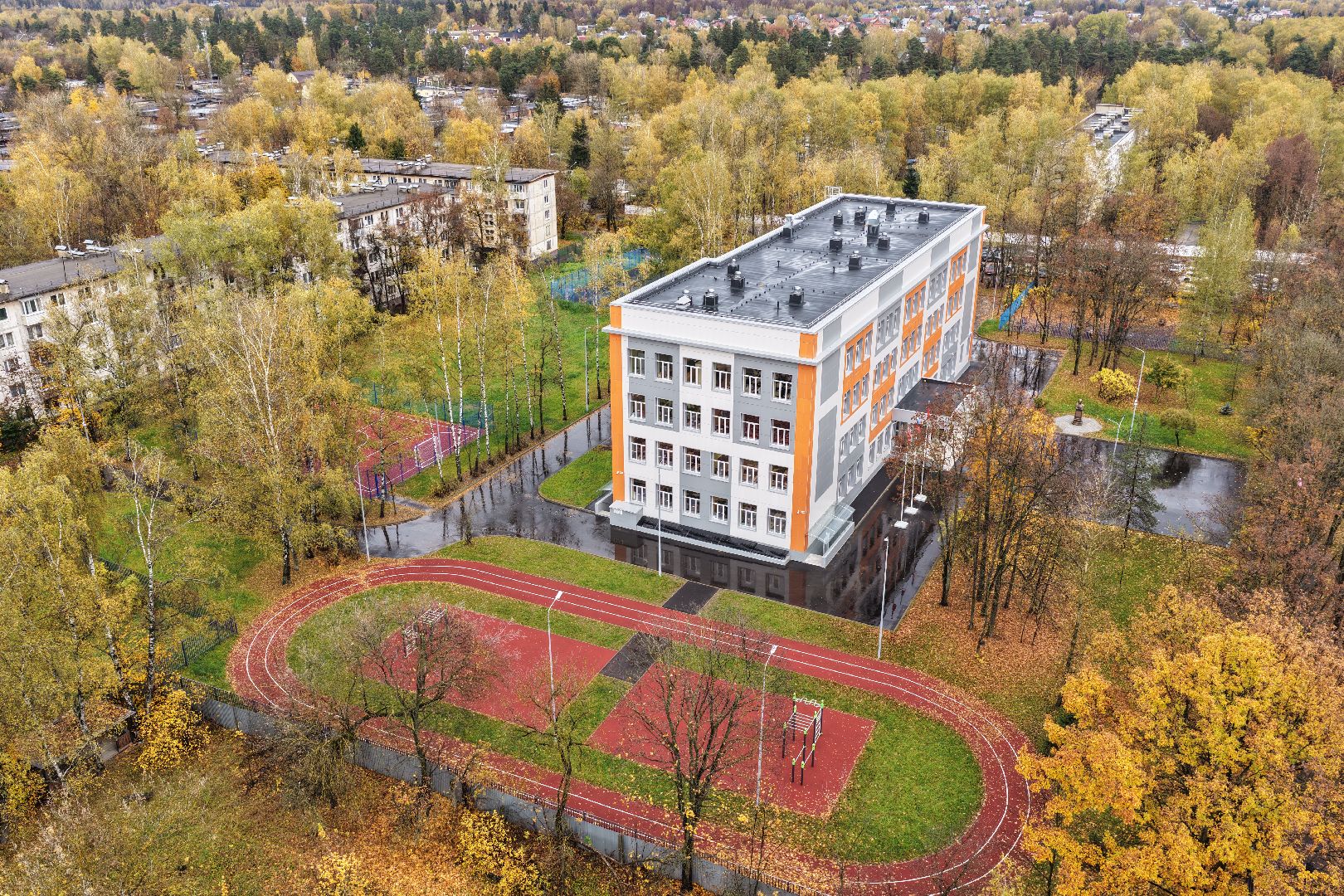 видео с коптера, лицей 14, лицей 14 в щелкове,