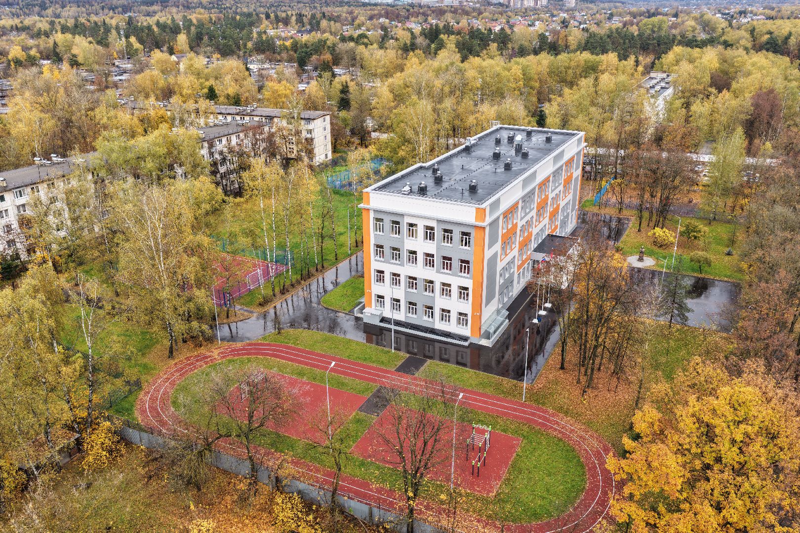 видео с коптера, лицей 14, лицей 14 в щелкове,