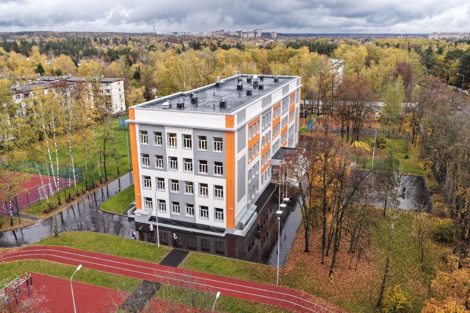 видео с коптера, лицей 14, лицей 14 в щелкове,