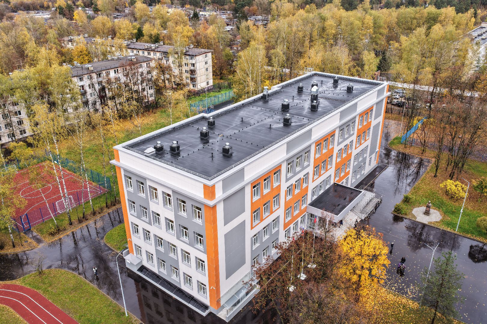 видео с коптера, лицей 14, лицей 14 в щелкове,