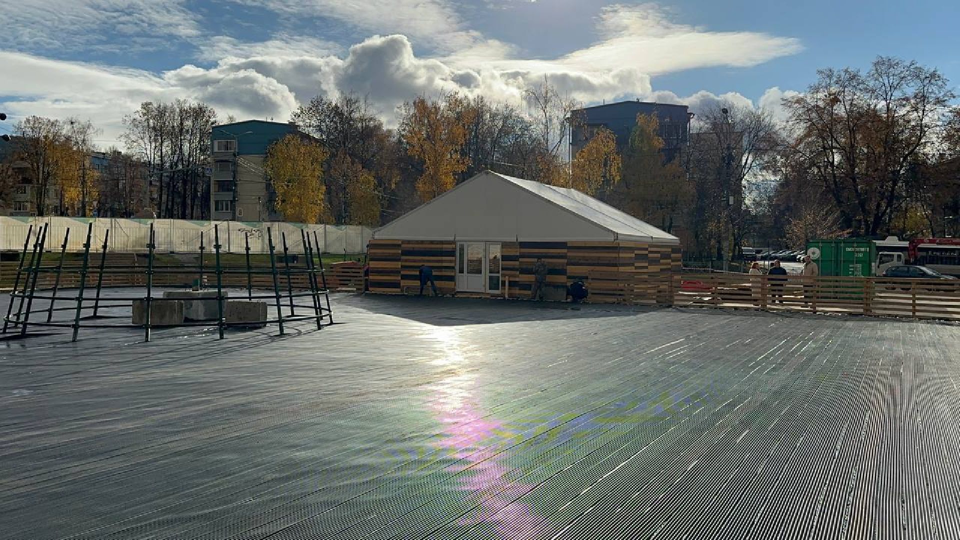 каток, зима в подмосковье, видное,