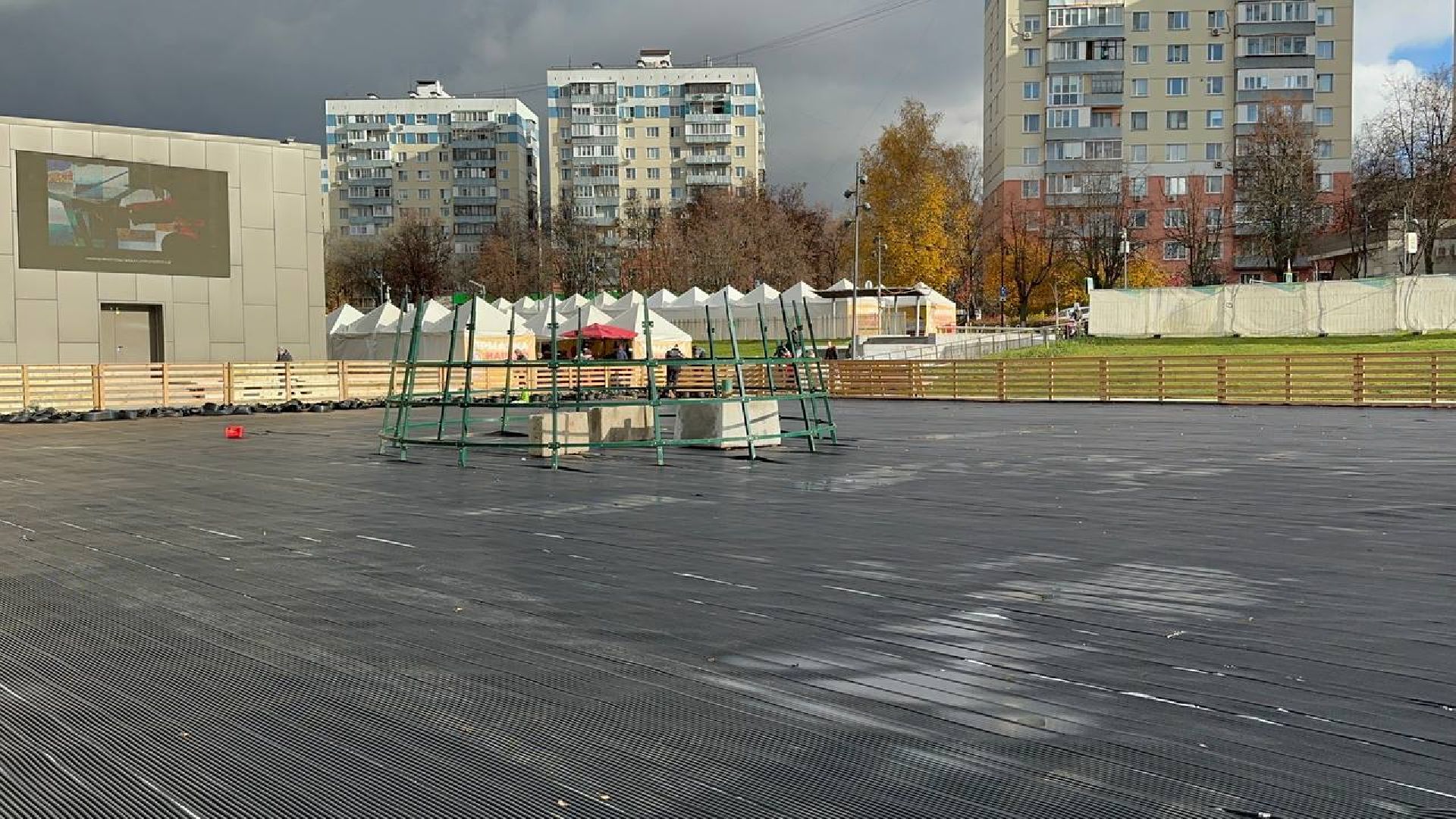 каток, зима в подмосковье, видное,