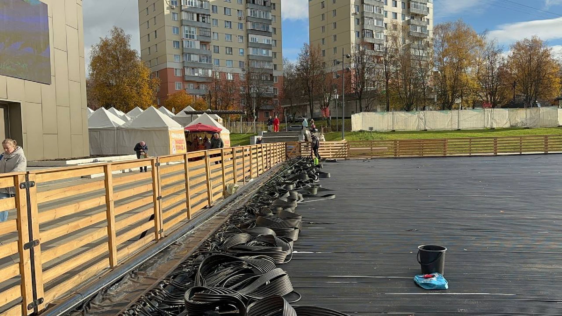 каток, зима в подмосковье, видное,