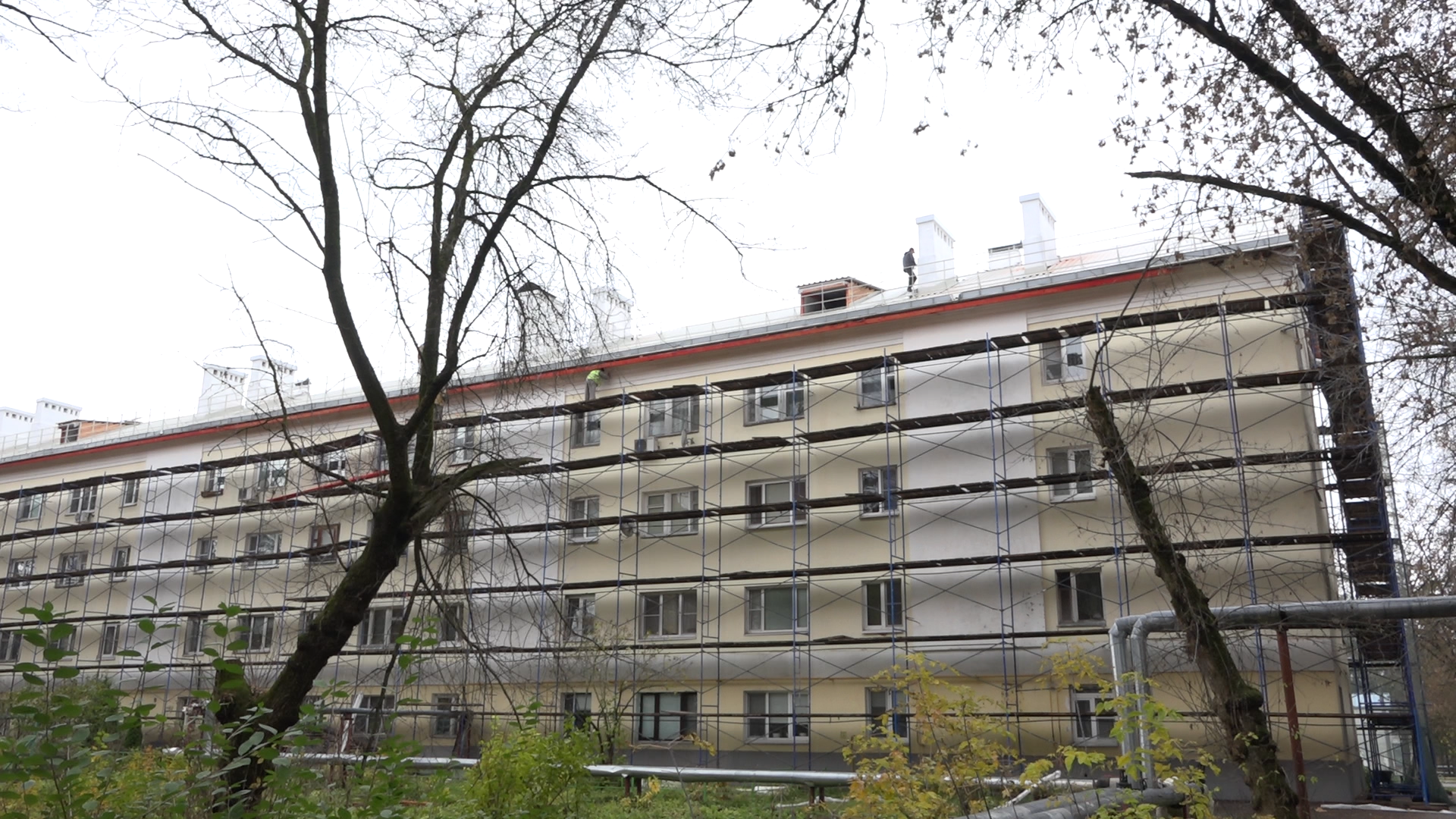 дос, дом офицерского состава, власиха дос, капремонт кровли, двускатная крыша,