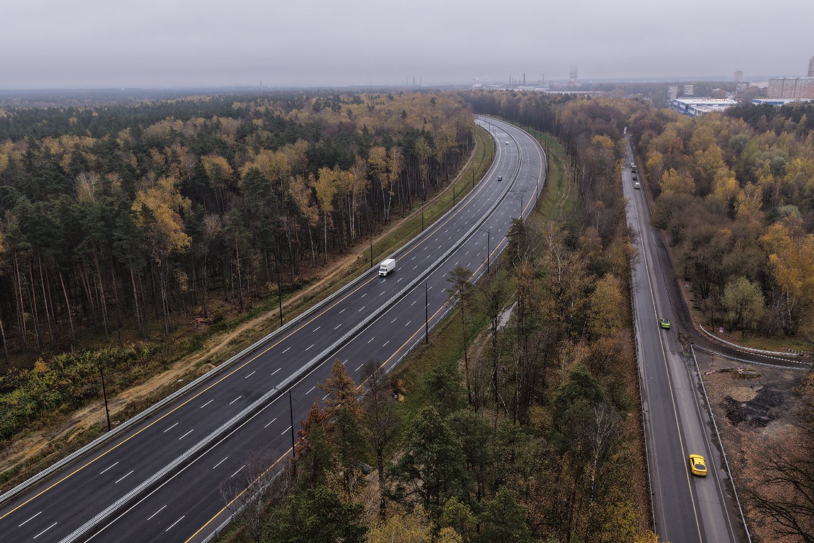 видео с коптера, юла, южно-лыткаринская автодорога,