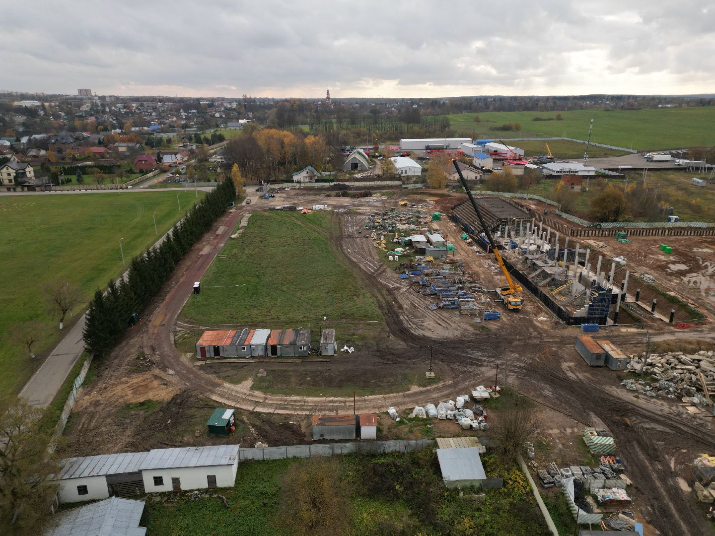 видео с коптера, стадион спартак, спорт в можайске,