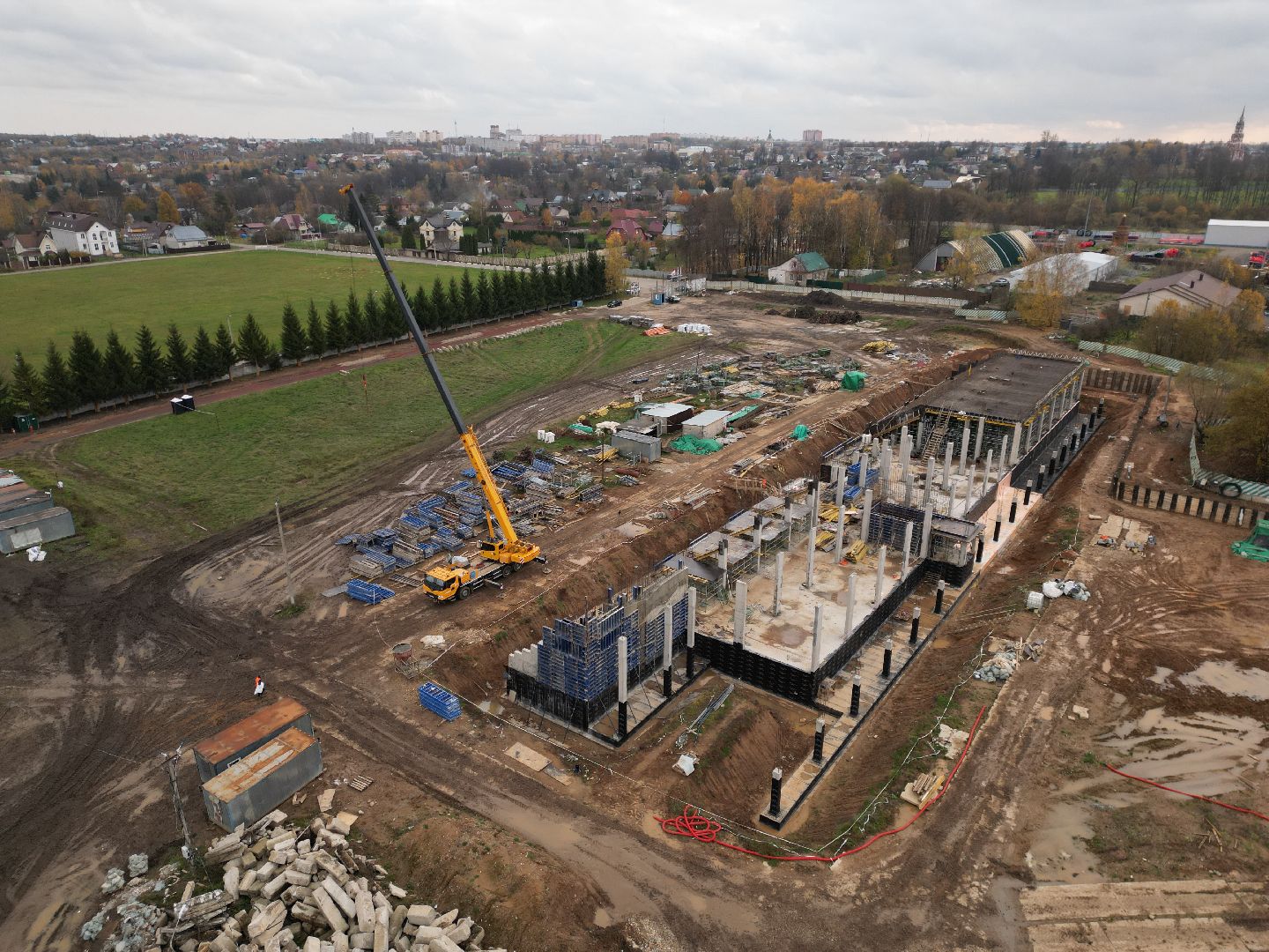 видео с коптера, стадион спартак, спорт в можайске,